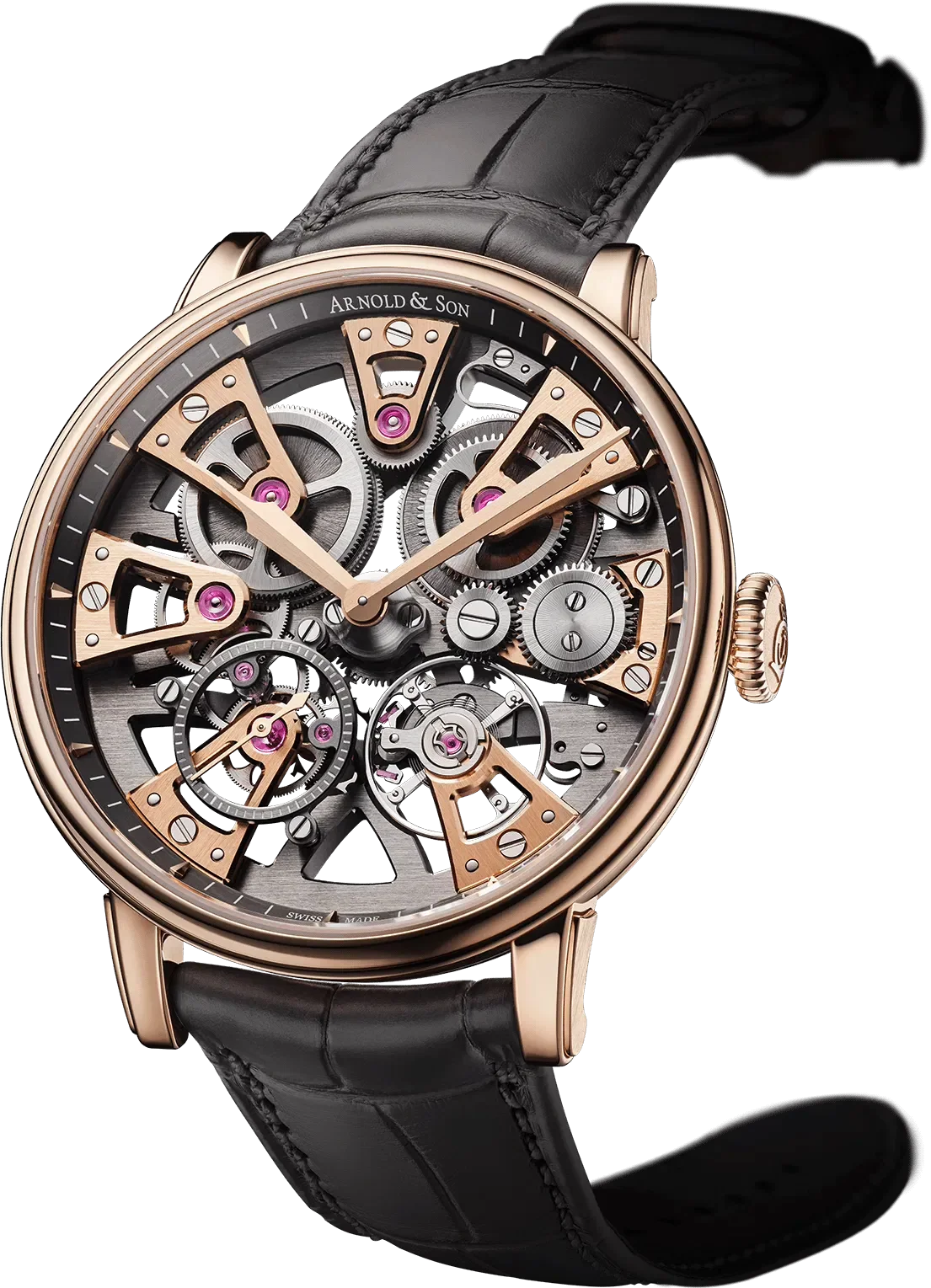 Nebula 38 Red Gold | 38mm, 18K Rose Gold, Leather, Other Dial - Image 2
