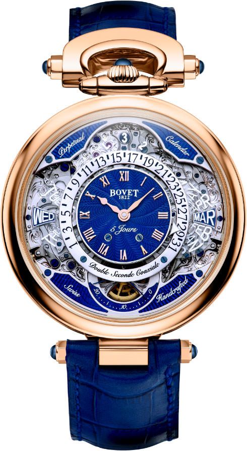 Virtuoso VII | 43mm, 18K Rose Gold, Leather, Blue Dial