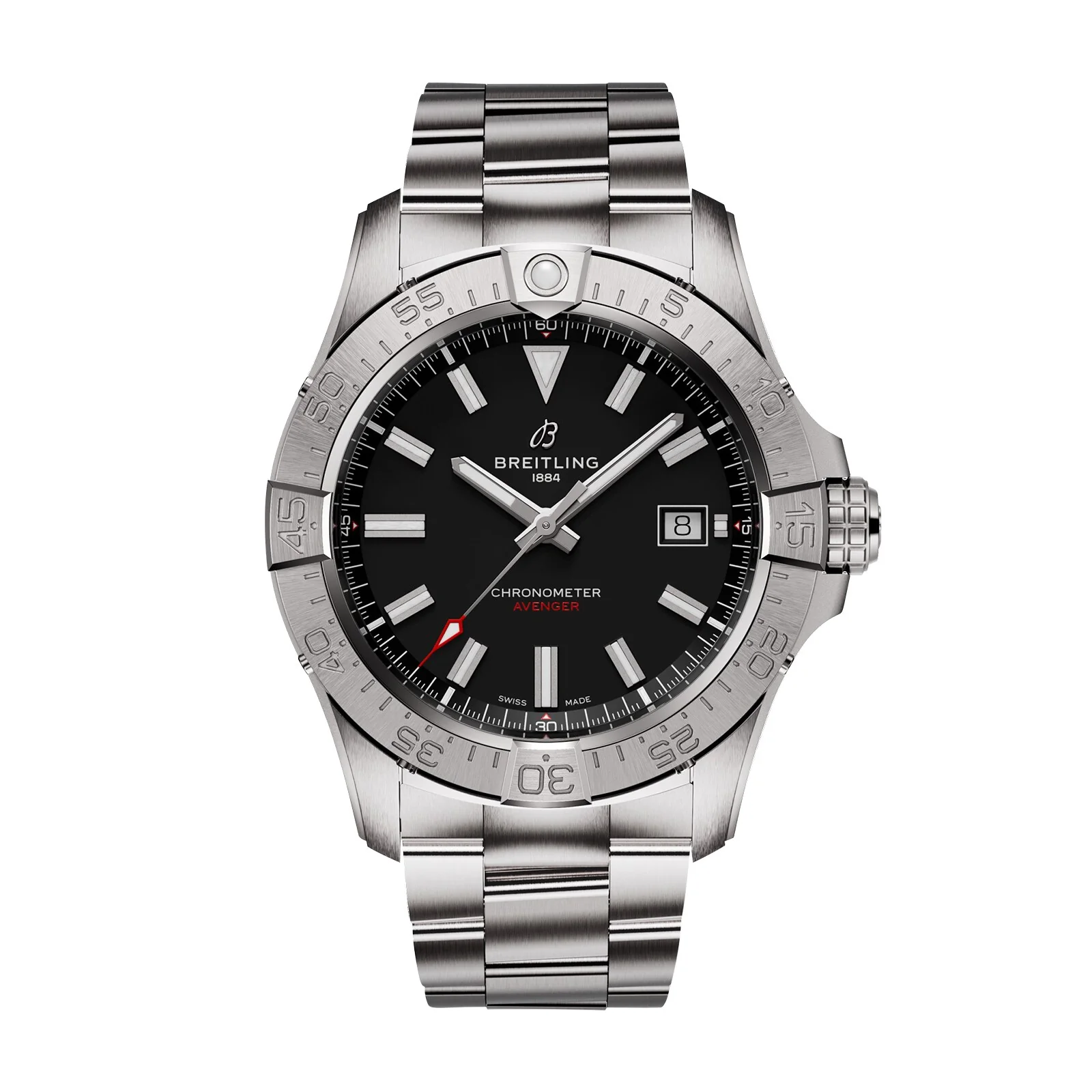Avenger Automatic 42 | 42mm, Steel, Black Dial