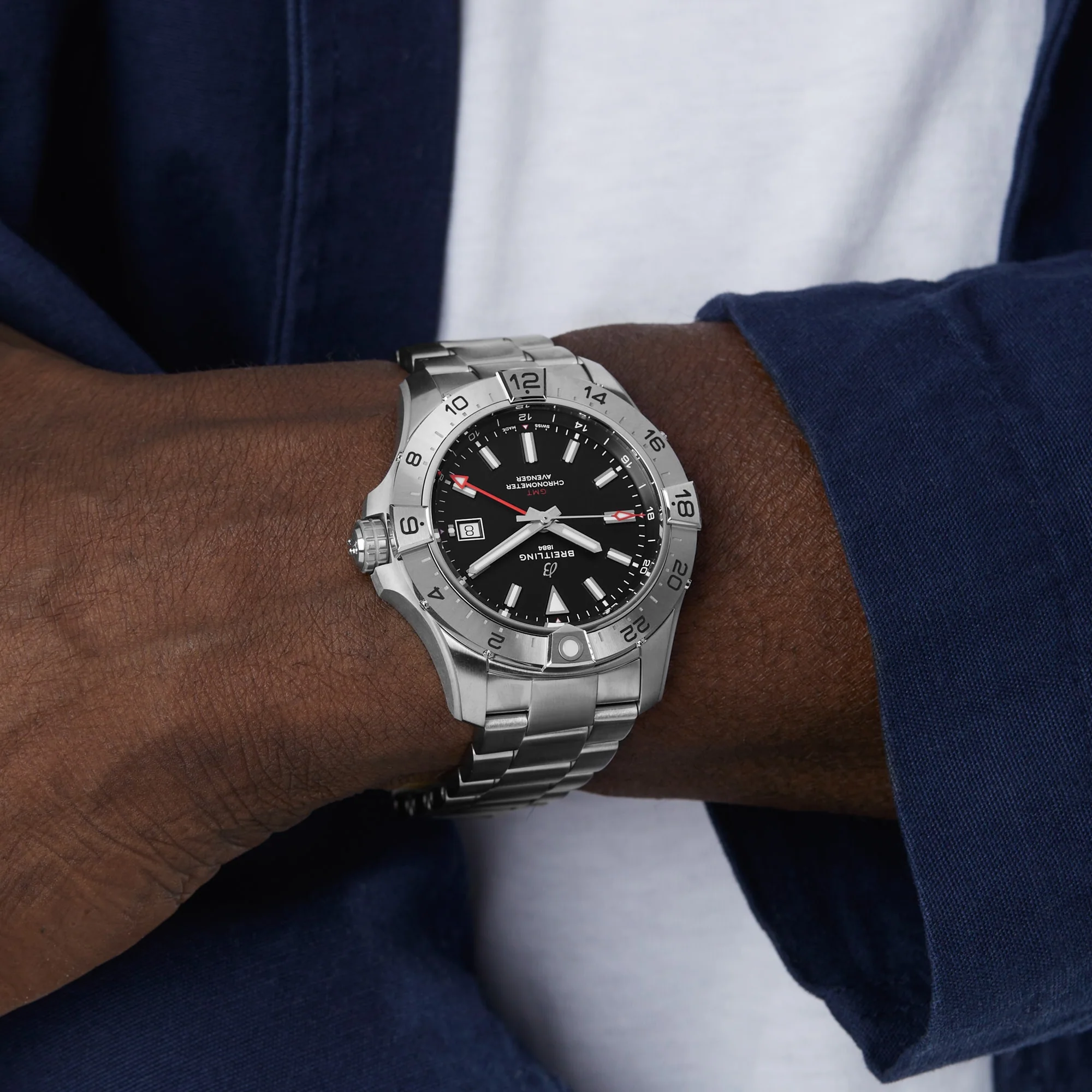 Avenger Automatic GMT 44 | 44mm, Steel, Black Dial - Image 10