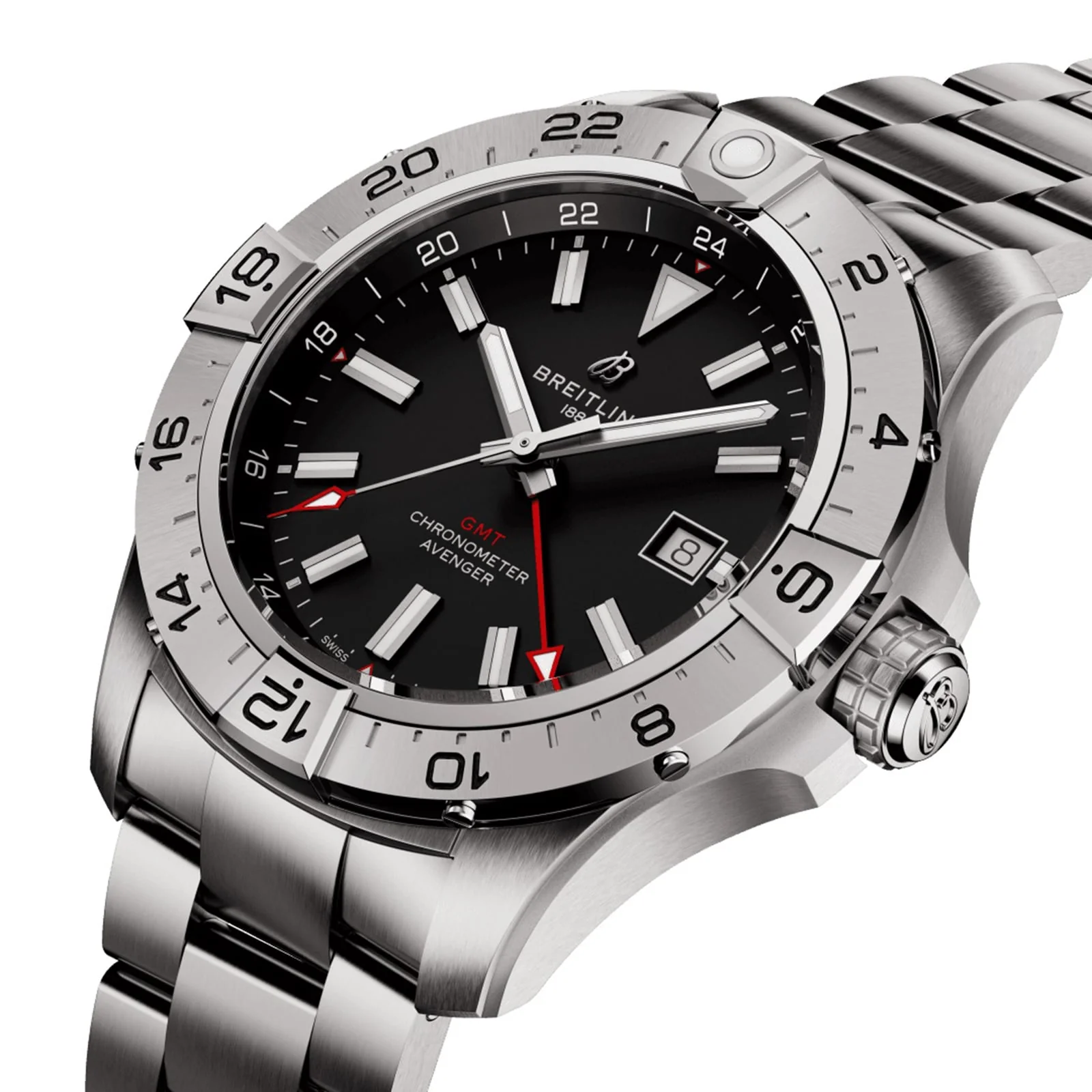 Avenger Automatic GMT 44 | 44mm, Steel, Black Dial - Image 3