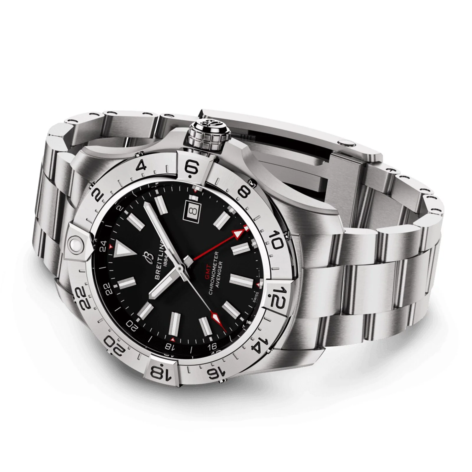 Avenger Automatic GMT 44 | 44mm, Steel, Black Dial - Image 4