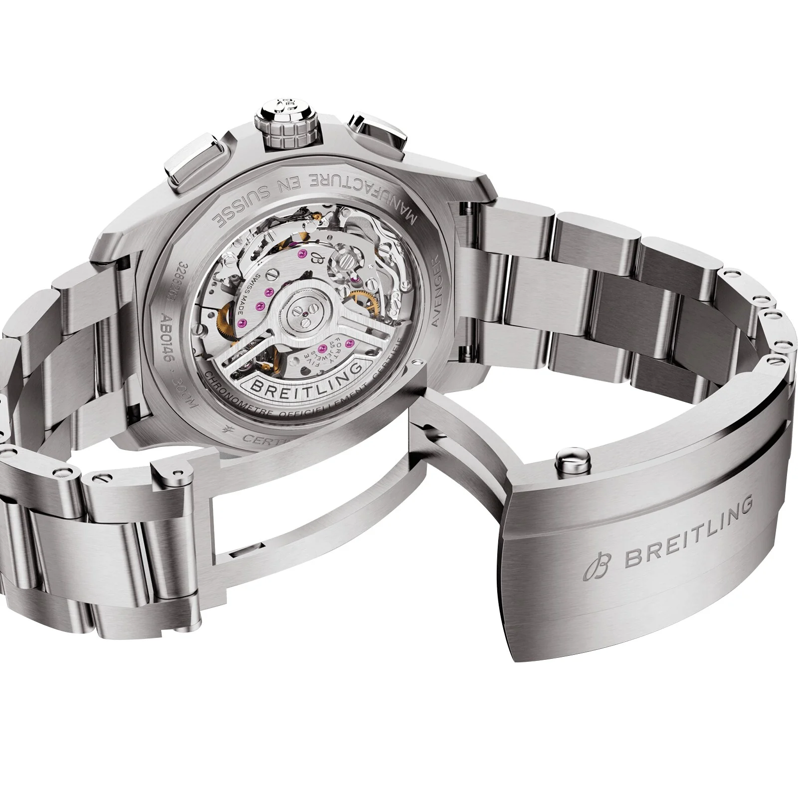 Avenger B01 Chronograph 42 | 42mm, Steel, Black Dial - Image 5