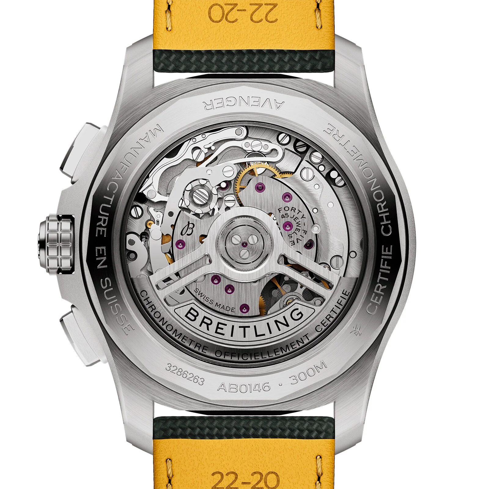 Avenger B01 Chronograph 42 | 42mm, Steel, Leather, Green Dial - Image 4