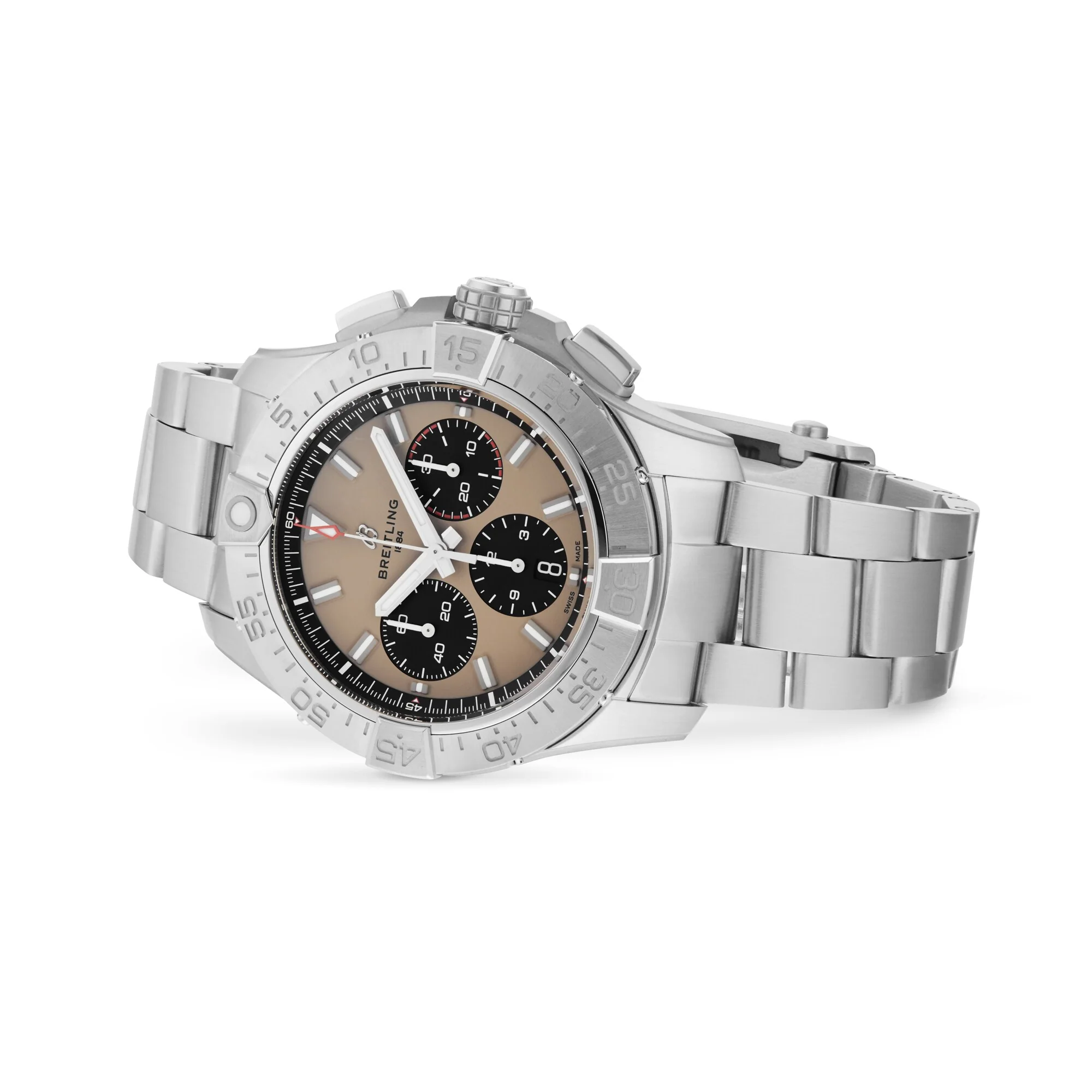 Avenger B01 Chronograph 44 | 44mm, Steel, Beige Dial - Image 3