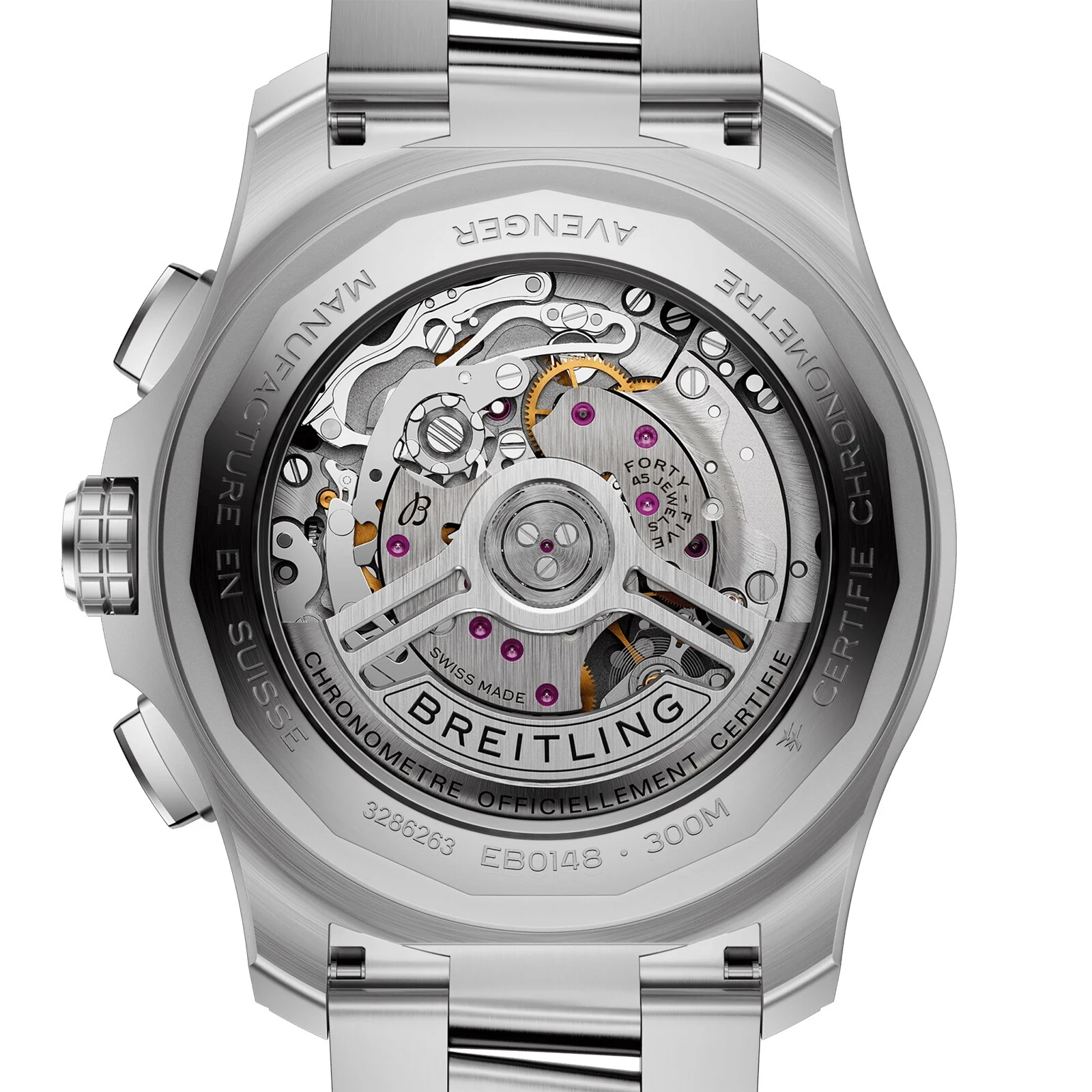 Super Avenger B01 Chronograph 46 | 46mm, Steel, Black Dial - Image 4