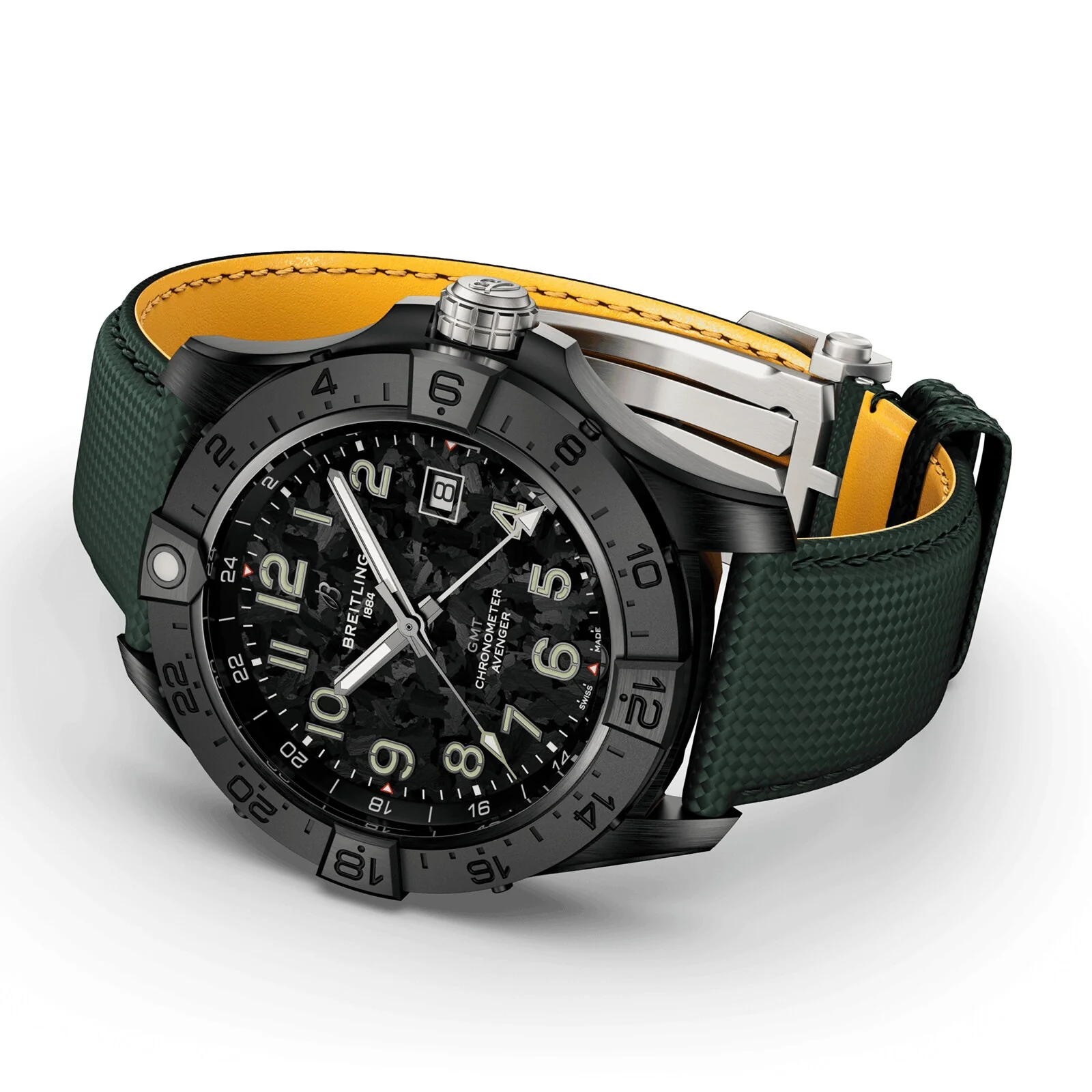 Avenger Automatic GMT 44 Night Mission | 44mm, Ceramic, Leather, Black Dial - Image 3