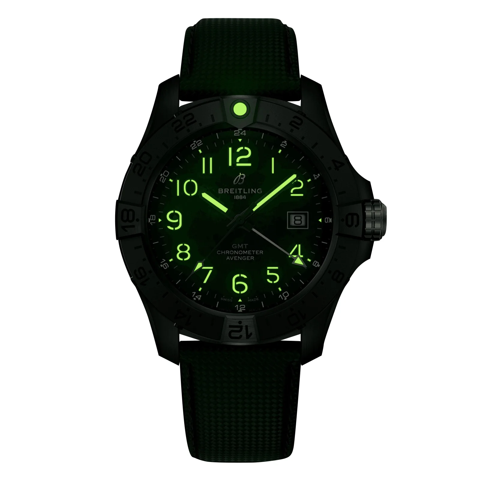 Avenger Automatic GMT 44 Night Mission | 44mm, Ceramic, Leather, Black Dial - Image 5