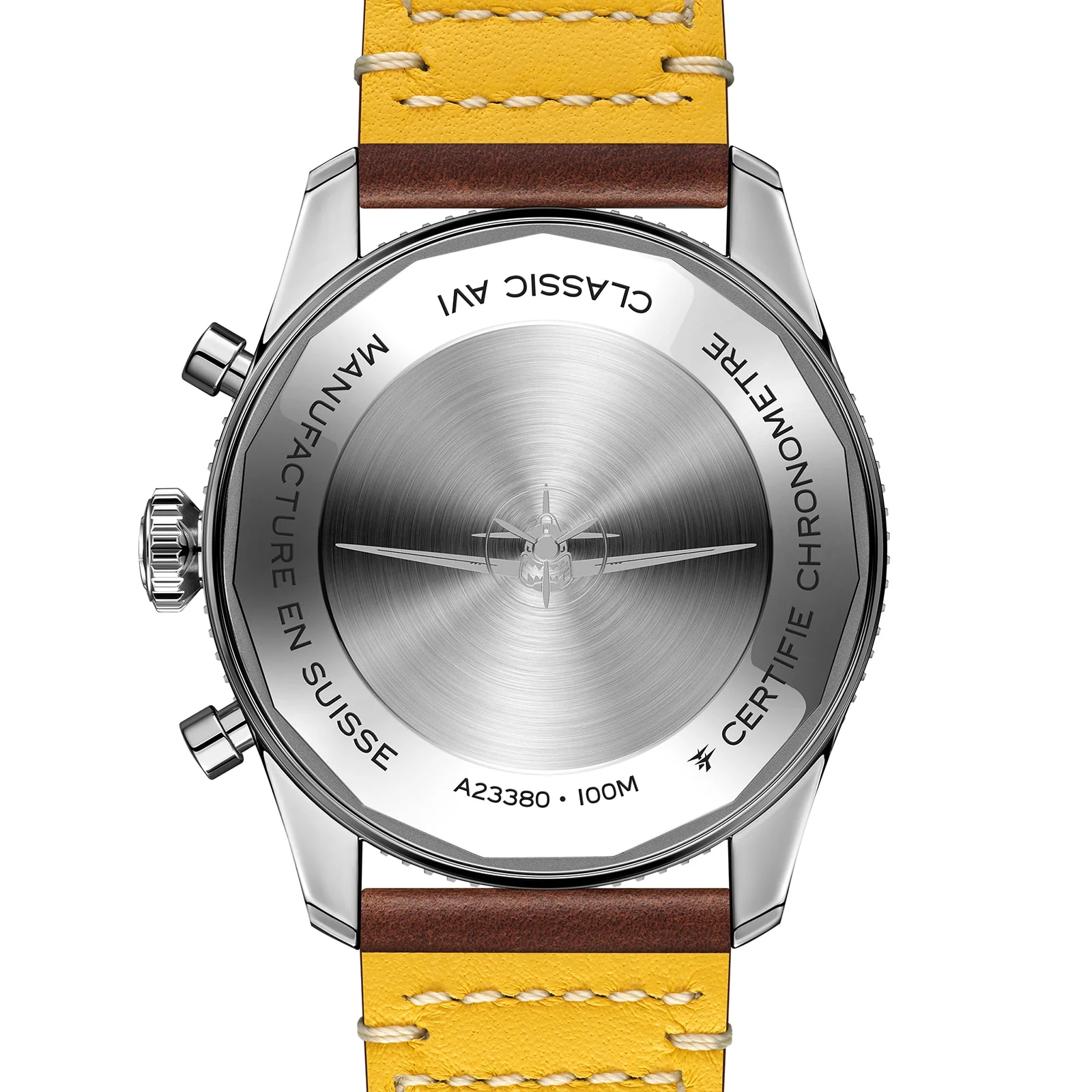 Classic AVI Chronograph 42 Curtiss Warhawk | 42mm, Steel, Leather, Green Dial - Image 2