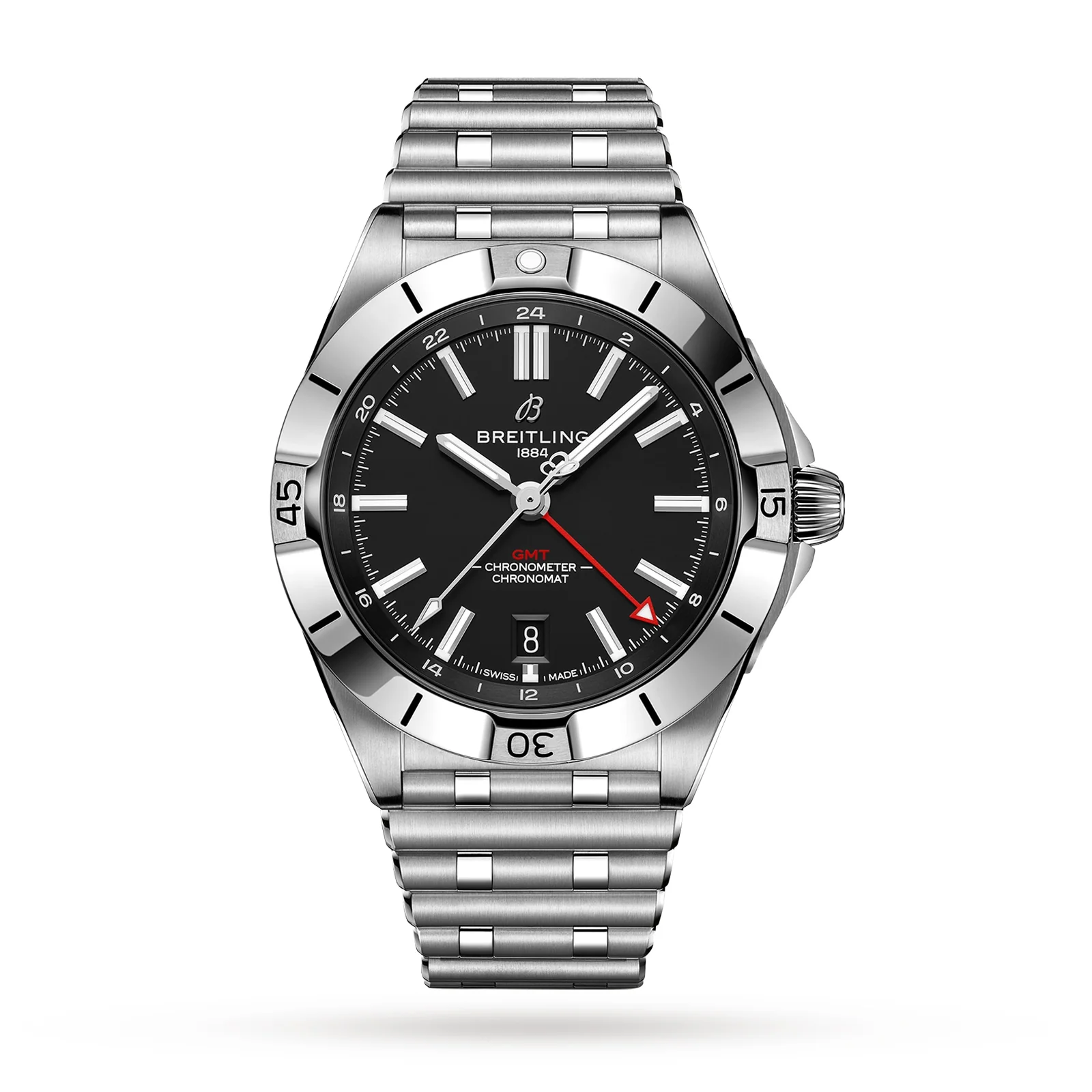 Chronomat Automatic GMT 40 | 40mm, Steel, Black Dial