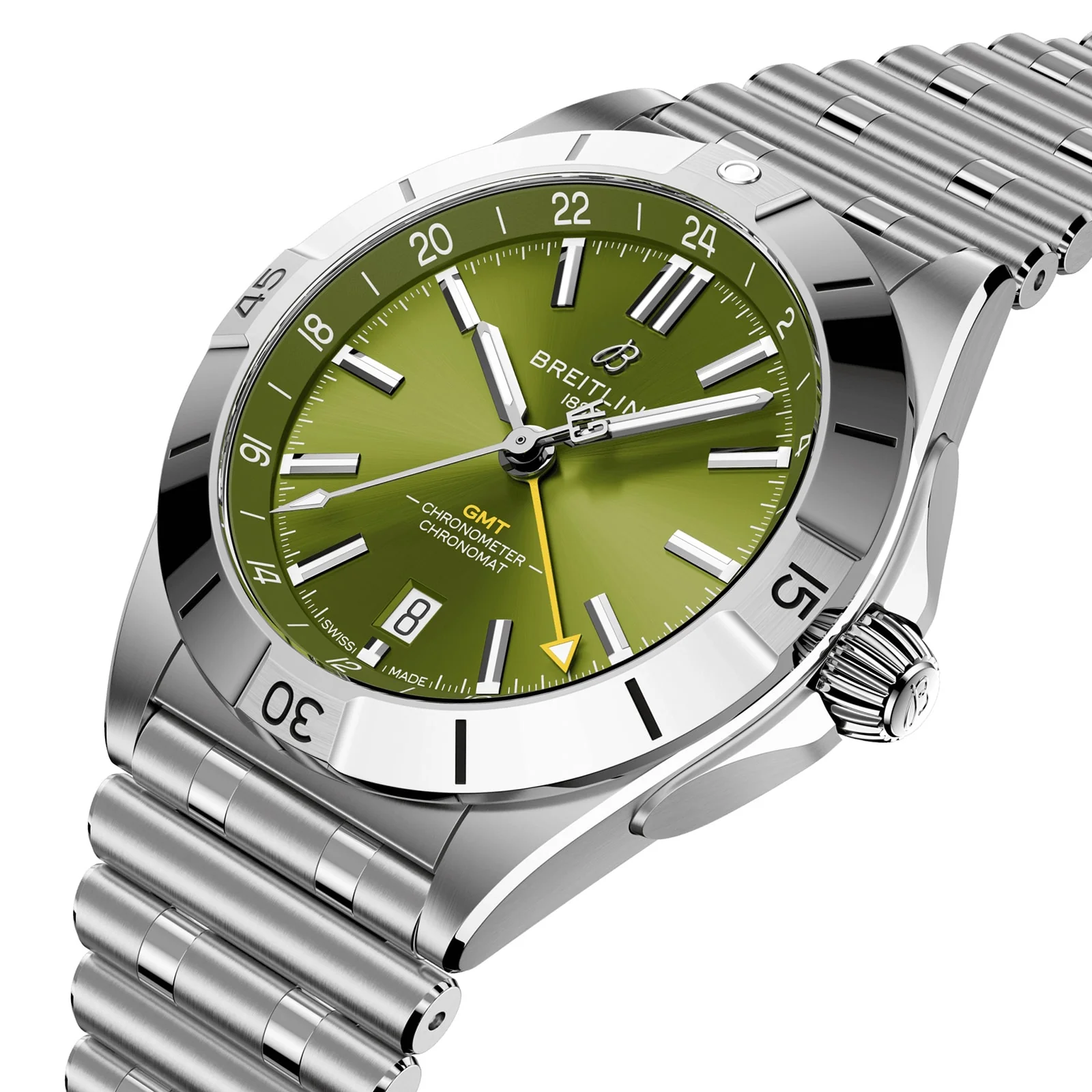 Chronomat Automatic GMT 40 Giannis Antetokounmpo | 40mm, Steel, Green Dial - Image 3