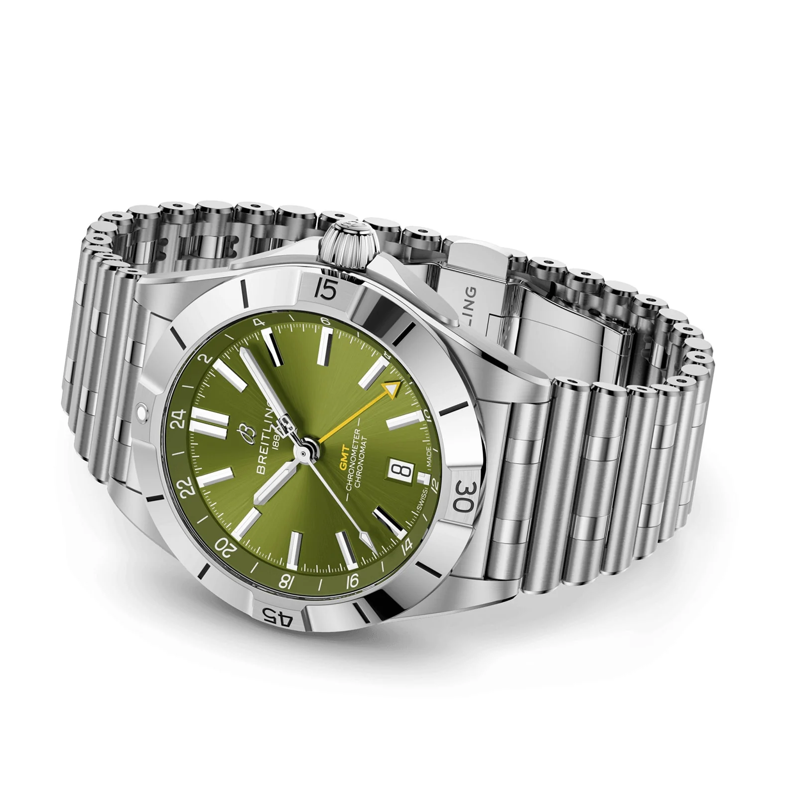 Chronomat Automatic GMT 40 Giannis Antetokounmpo | 40mm, Steel, Green Dial - Image 4