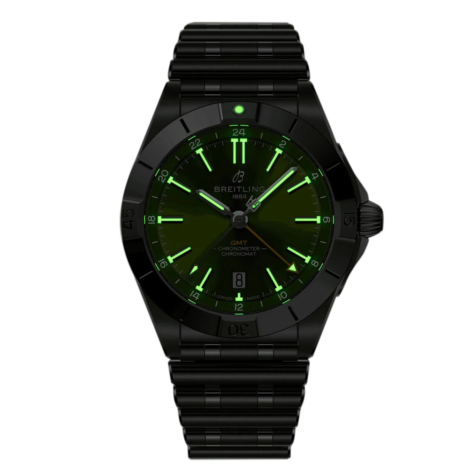 Chronomat Automatic GMT 40 Giannis Antetokounmpo | 40mm, Steel, Green Dial - Image 6