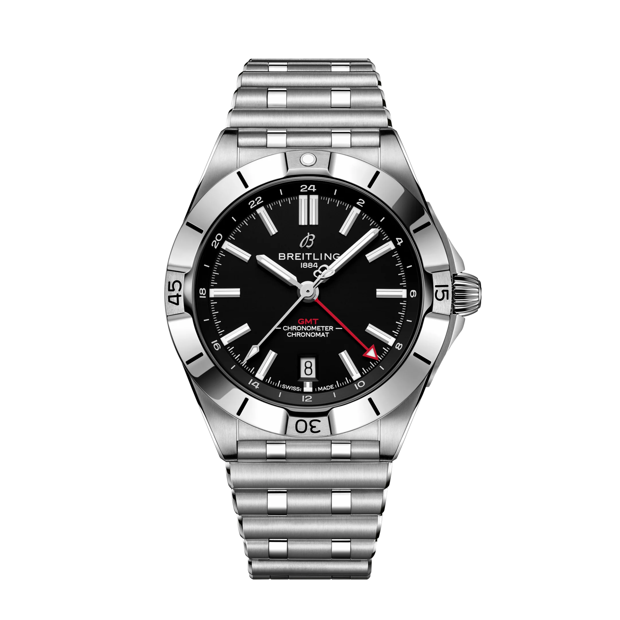 Chronomat GMT 40 Atlanta Falcons Edition | 40mm, Steel, Black Dial