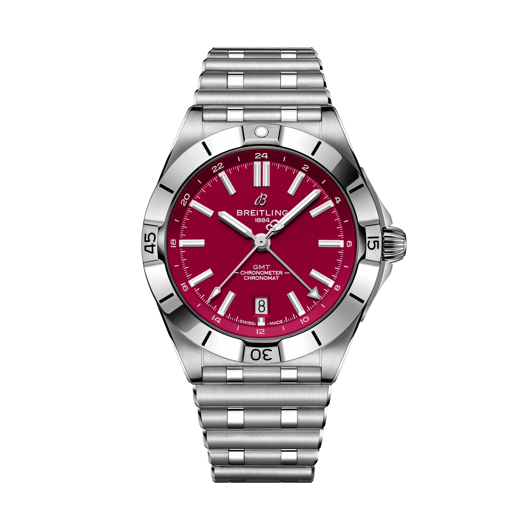 Chronomat GMT 40 Arizona Cardinals | 40mm, Steel, Cherry Dial