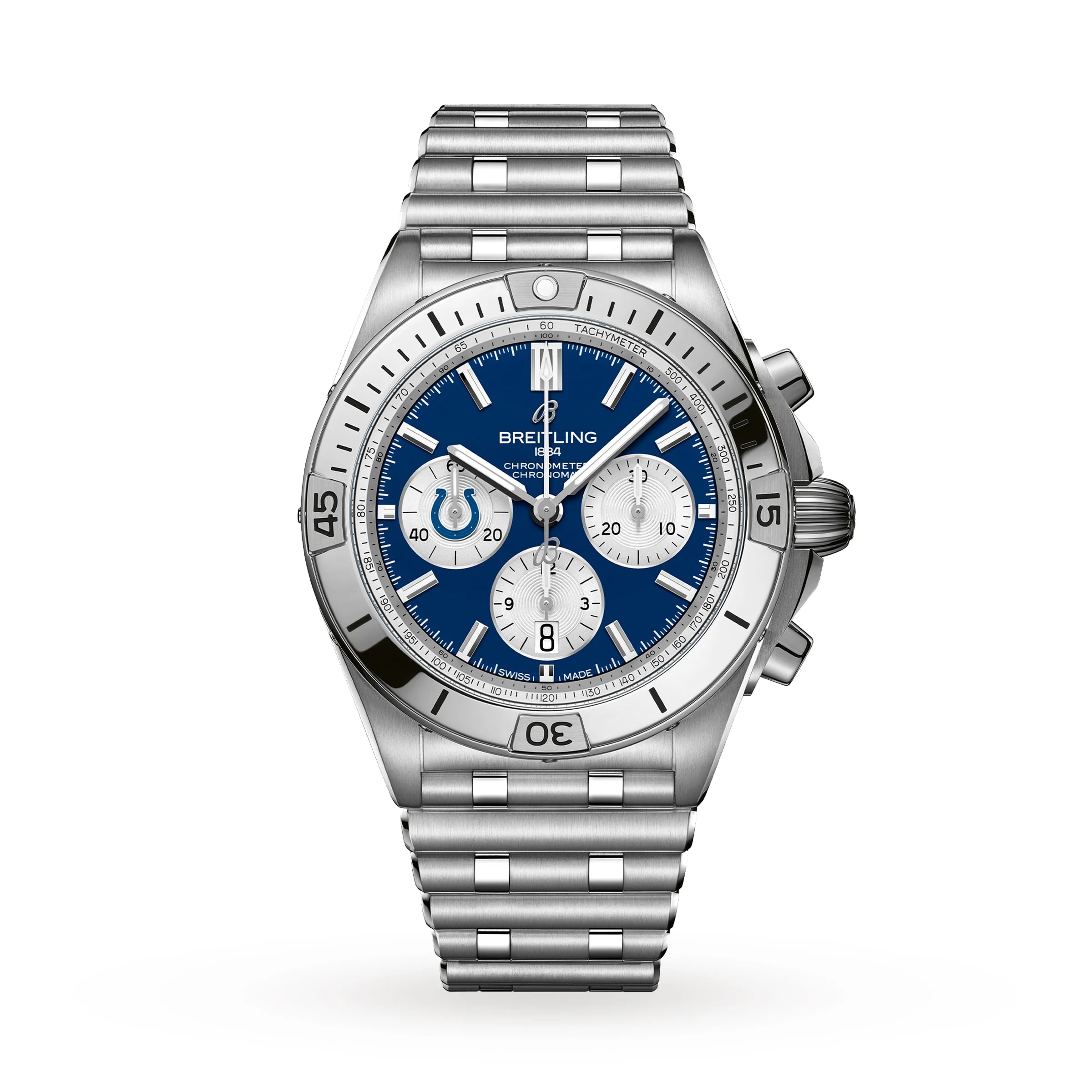 Chronomat B01 42 NFL Indianapolis Colts Edition | 42mm, Steel, Blue Dial