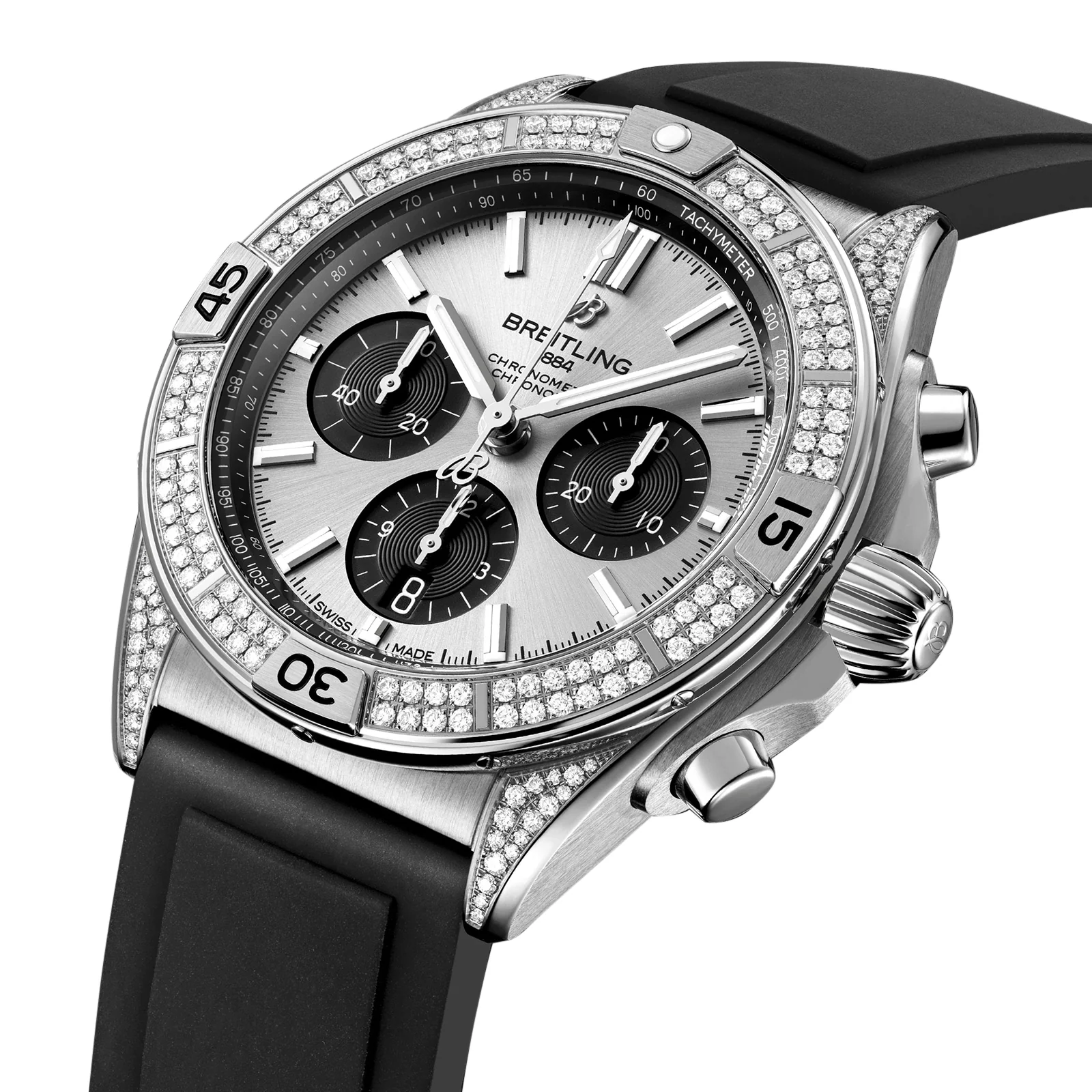 Chronomat B01 42 | 42mm, Steel, Rubber, Diamond Silver Dial - Image 2