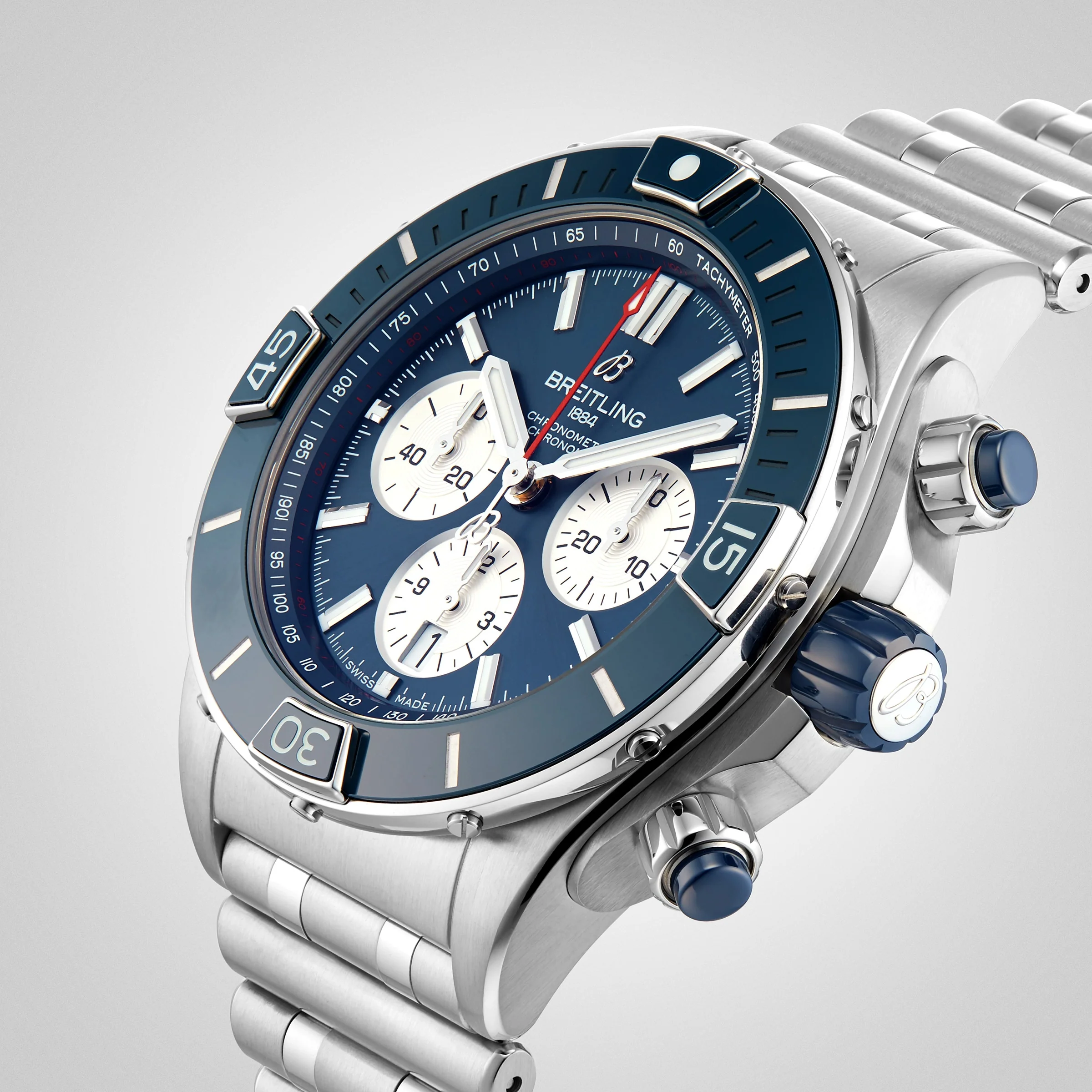 Super Chronomat B01 44 | 44mm, Ceramic & Steel, Steel, Blue Dial - Image 6