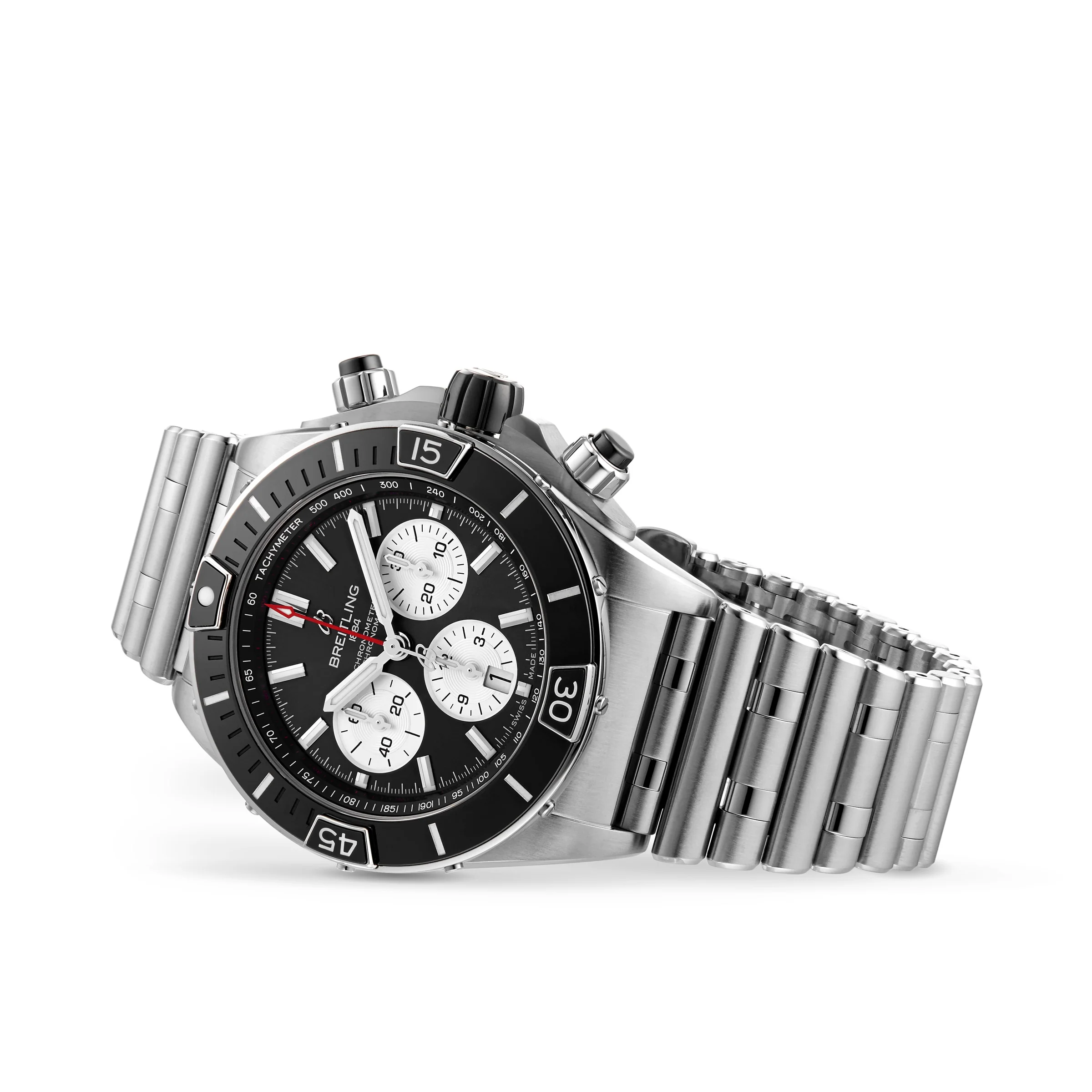 Super Chronomat B01 44 | 44mm, Ceramic & Steel, Steel, Black Dial, Steel Bezel - Image 3