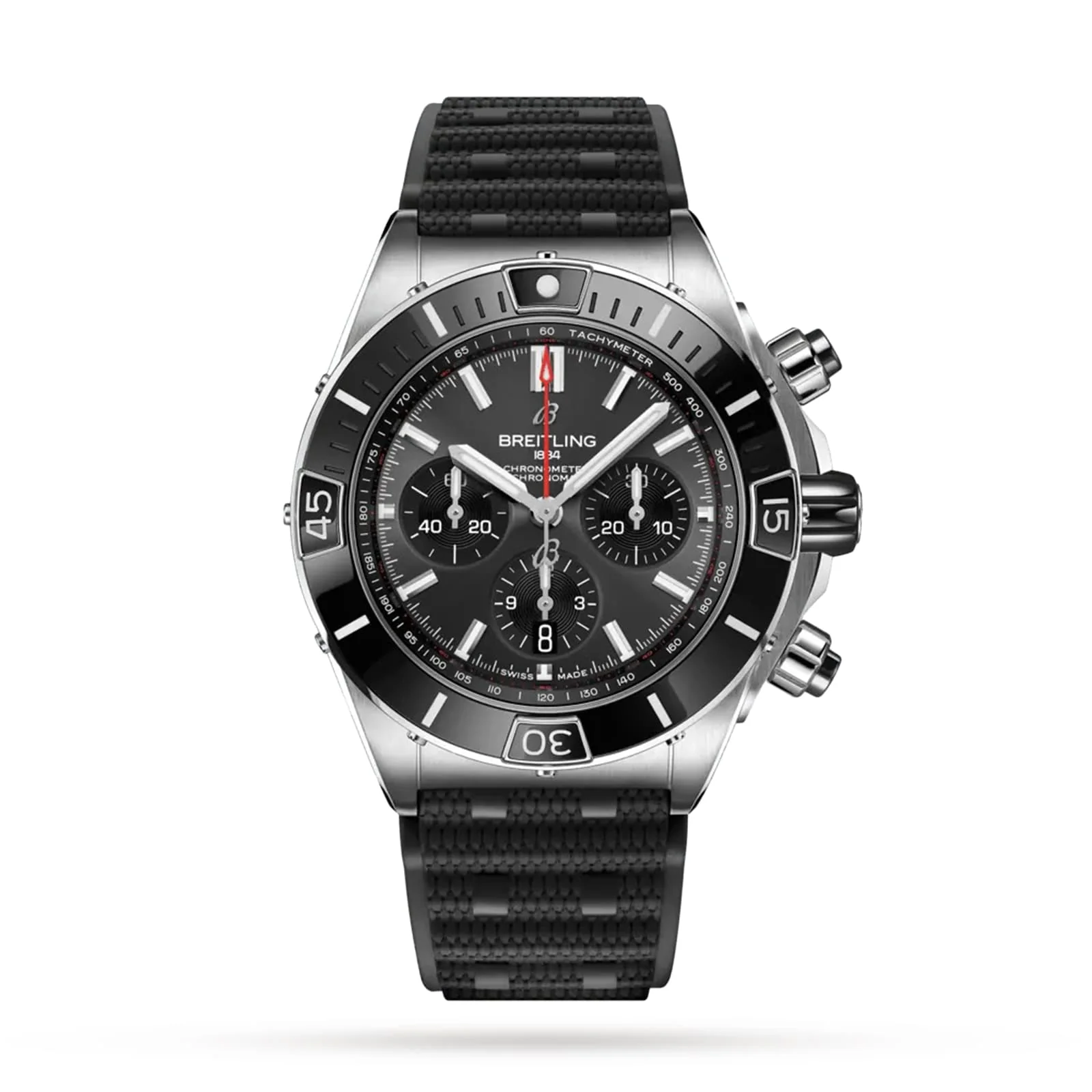 Super Chronomat B01 44 | 44mm, Steel, Rubber, Grey Dial