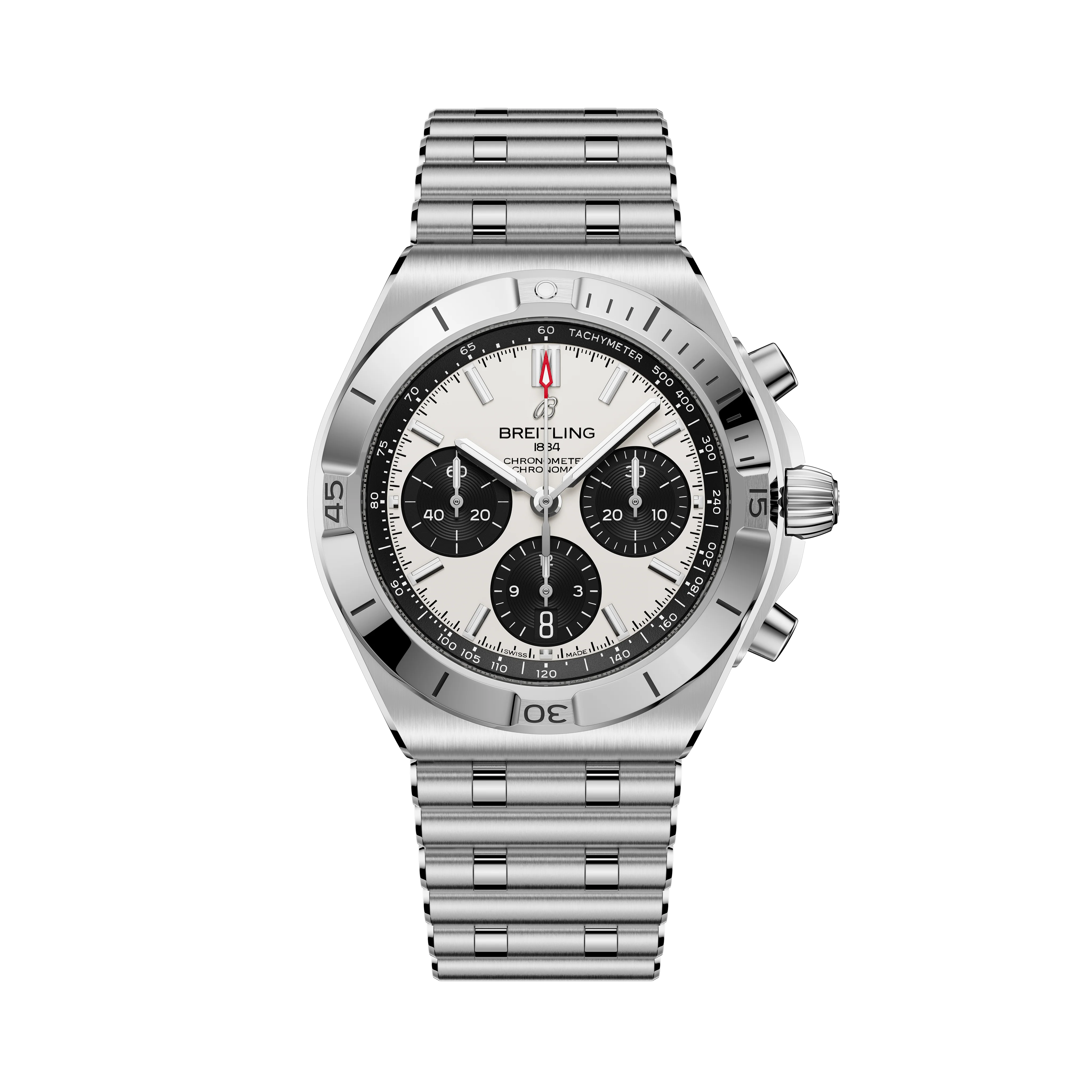 Chronomat B01 42 | 42mm, Stainless Steel, White Dial, Black Sub-Dials