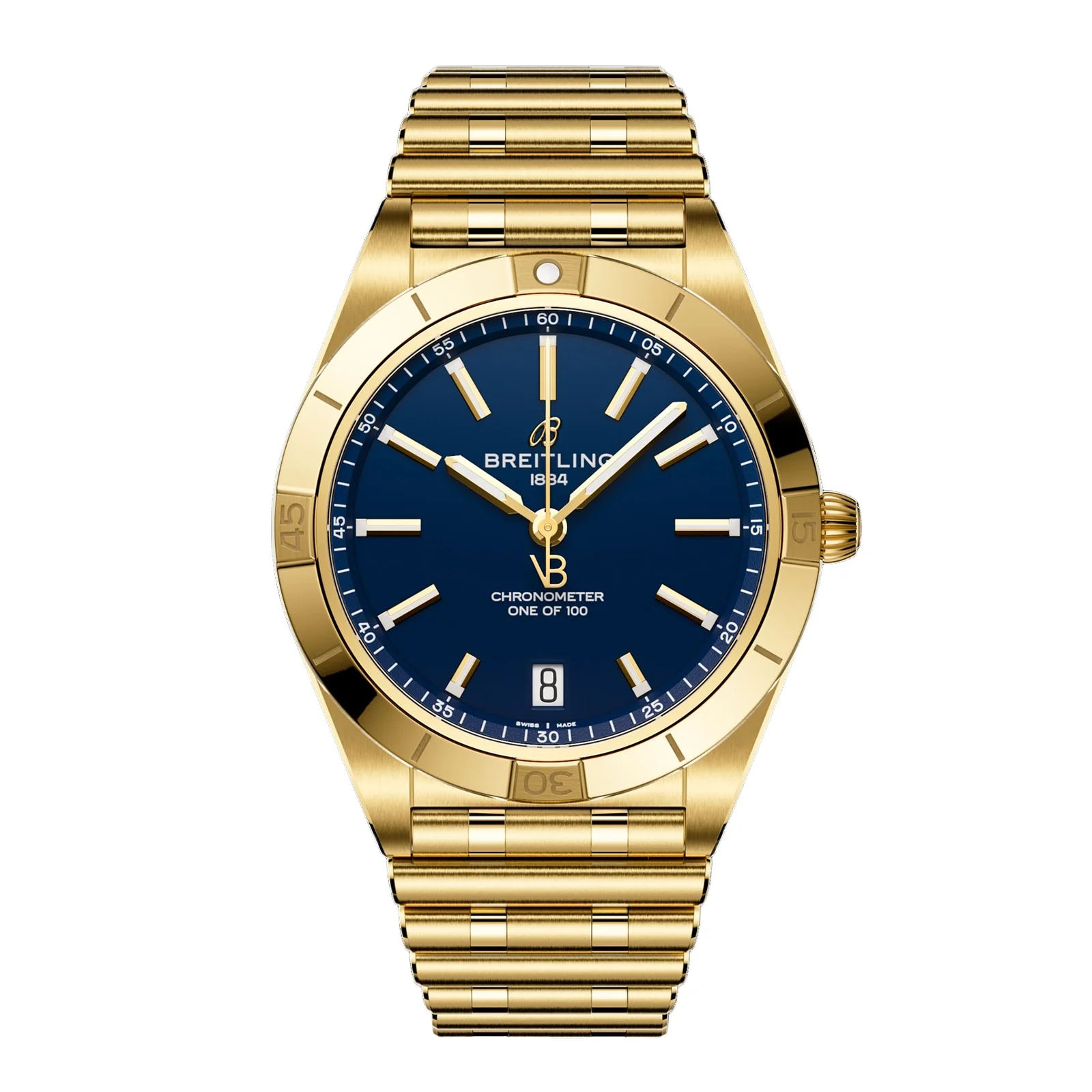Chronomat Automatic 36 Victoria Beckham | 36mm, 18K Yellow Gold, Blue Dial