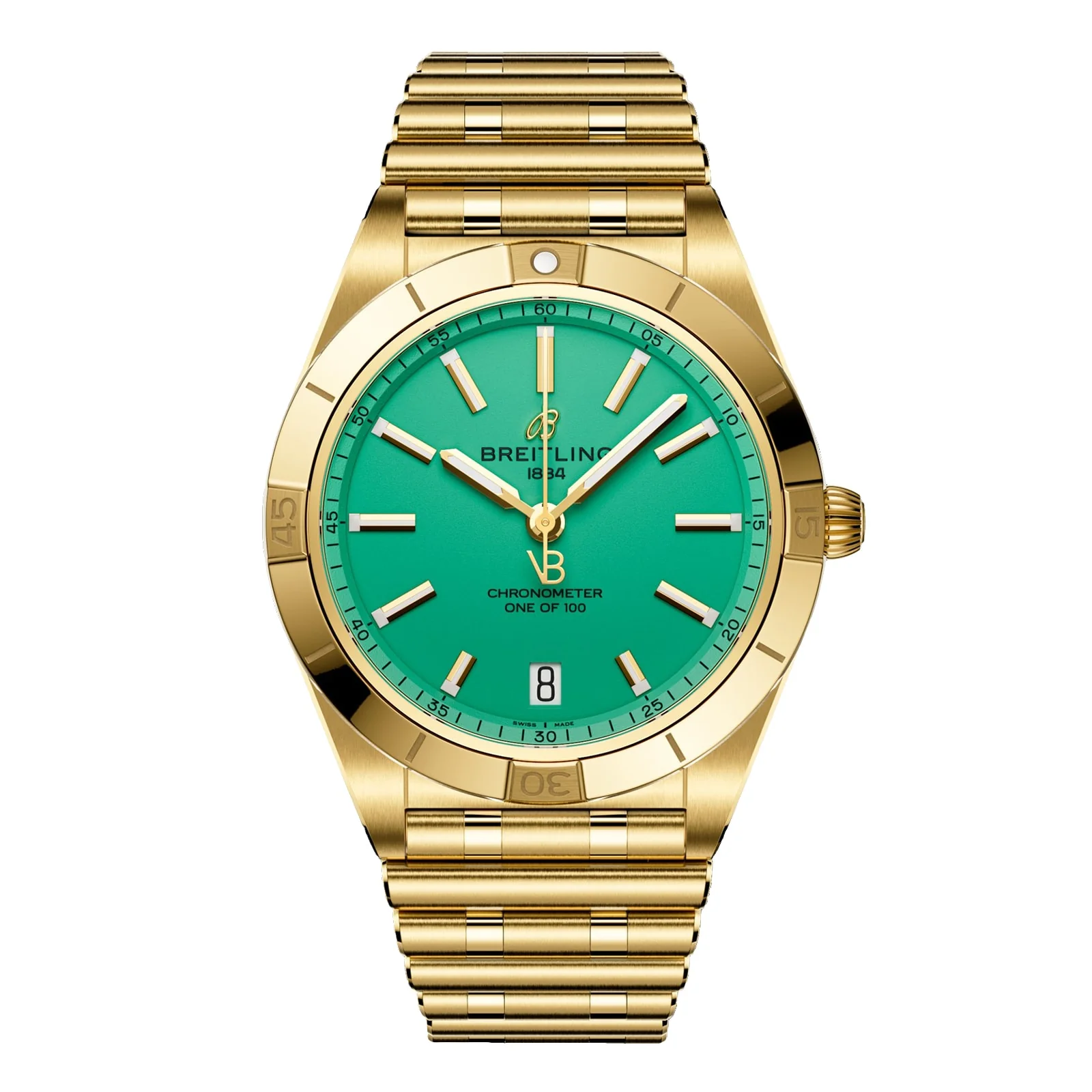 Chronomat Automatic 36 Victoria Beckham | 36mm, 18K Yellow Gold, Green Dial