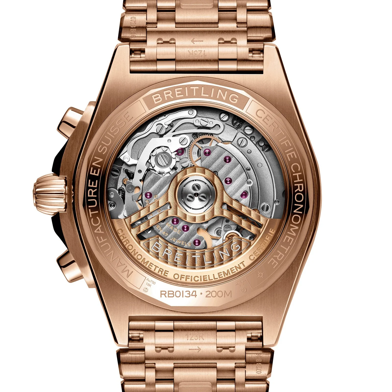 Chronomat B01 42 | 42mm, 18K Rose Gold, Green Dial - Image 4