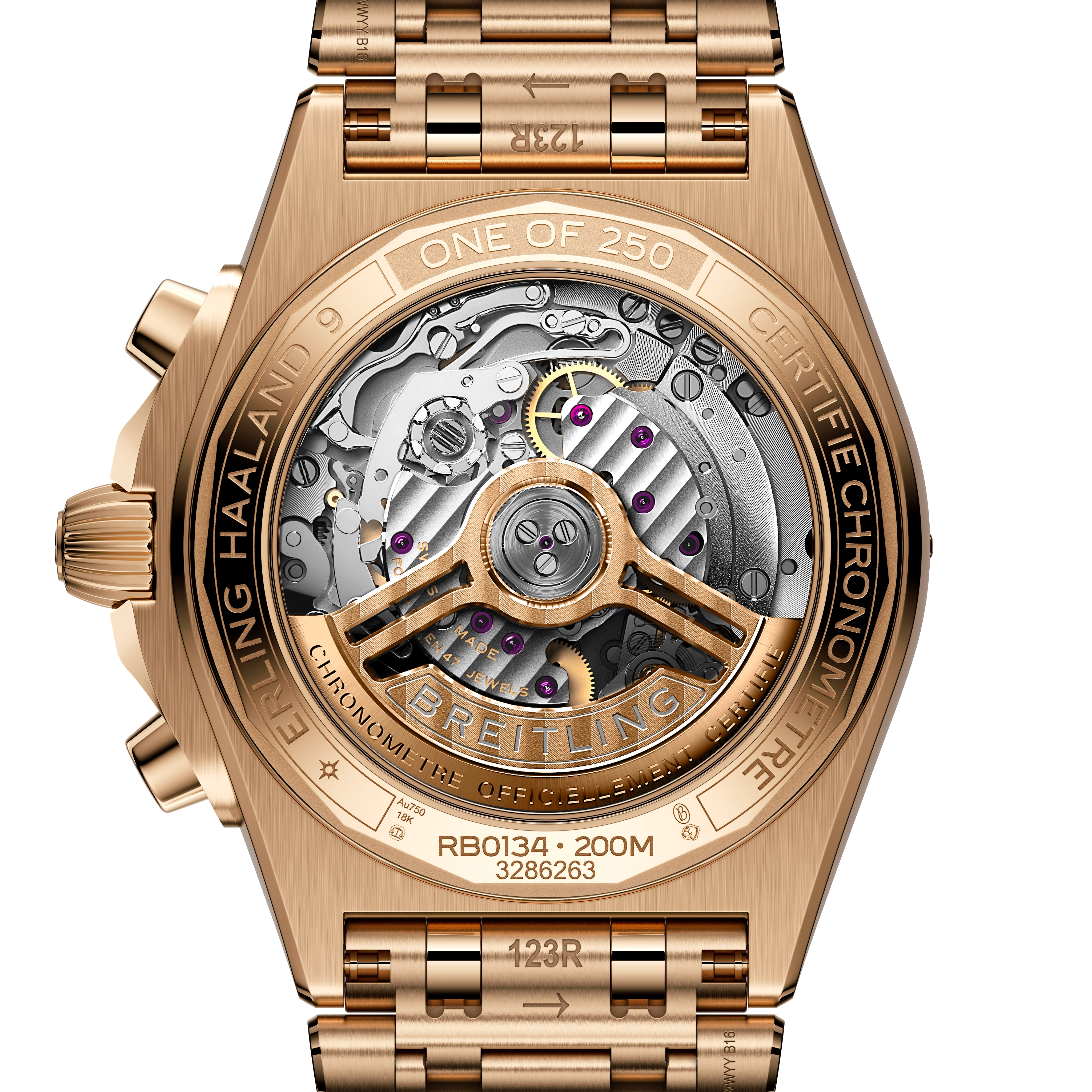 Chronomat B01 42 Erling Haaland | 42mm, 18K Rose Gold, Grey Dial - Image 2