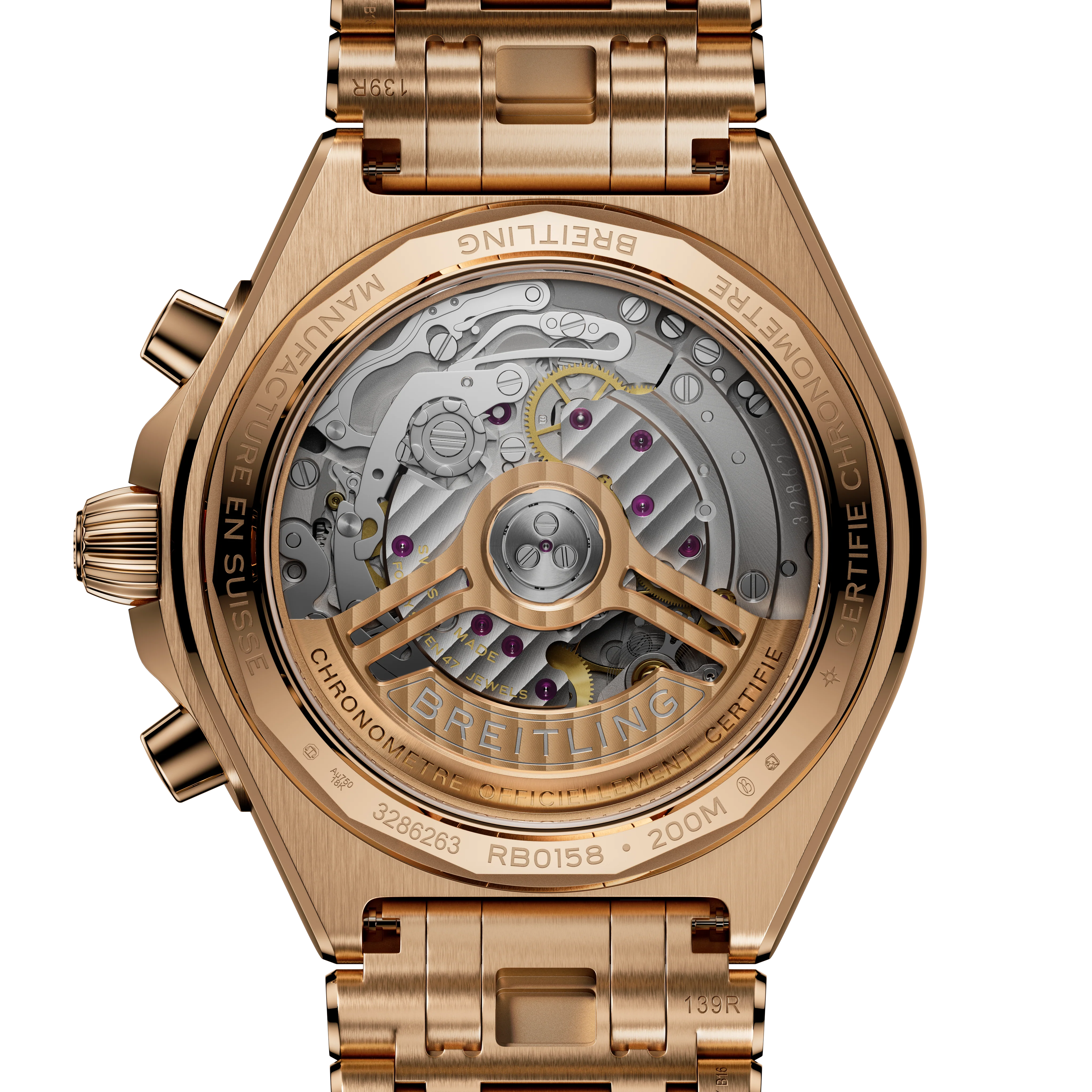 Chronomat B01 42 | 42mm, 18K Red Gold, Brown Dial - Image 2