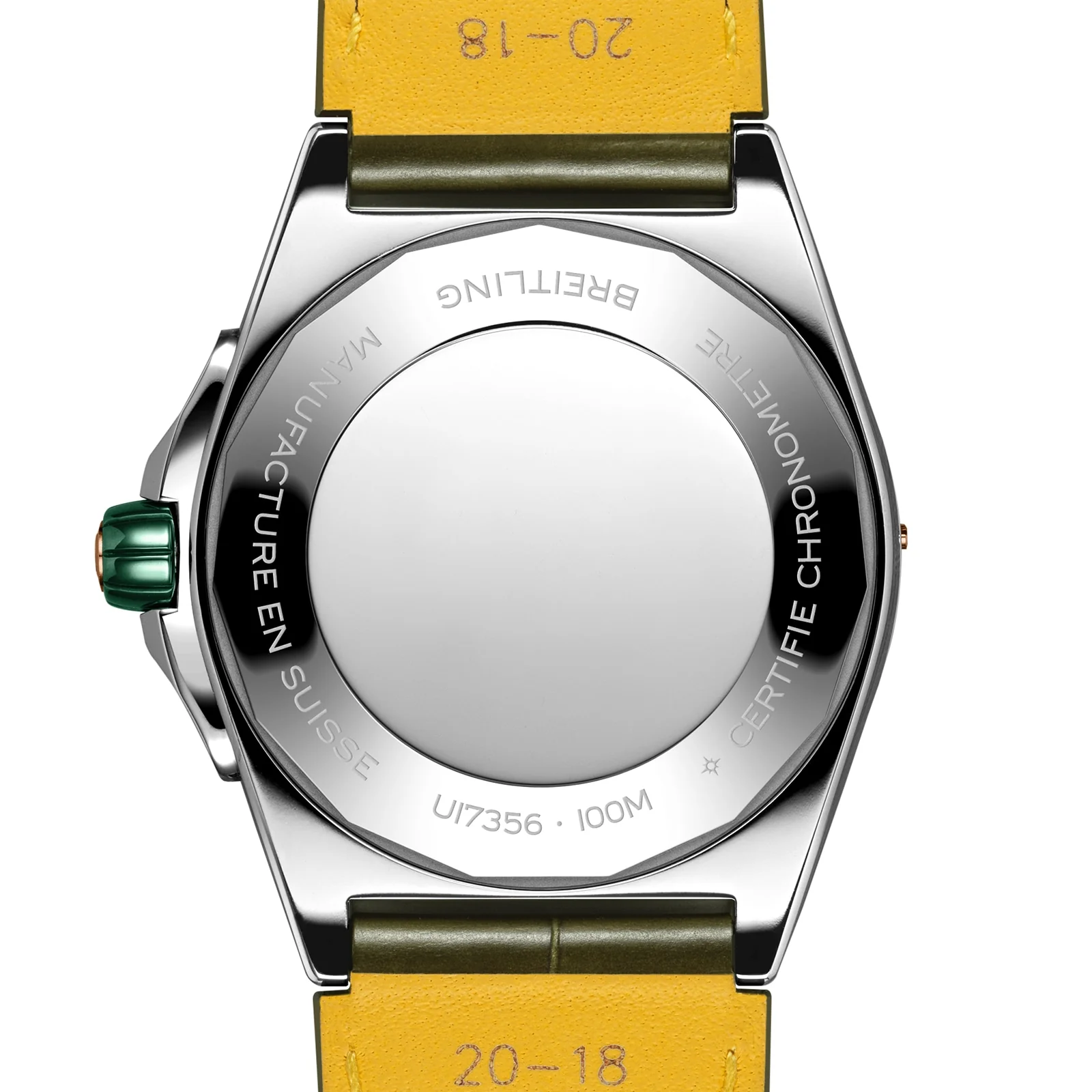Super Chronomat Automatic 38 | 38mm, Two-Tone Steel & 18K Rose Gold, Alligator Leather, Green Dial - Image 2