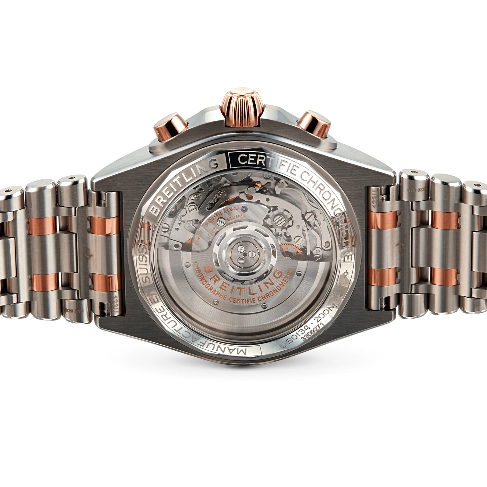 Chronomat B01 42 | 42mm, Two-Tone Steel & 18K Rose Gold, Steel, Blue Dial - Image 4