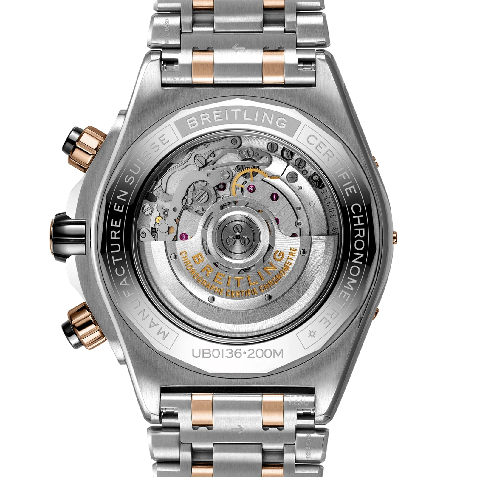 Super Chronomat B01 44 | 44mm, Two-Tone Steel & 18K Rose Gold, Green Dial - Image 4