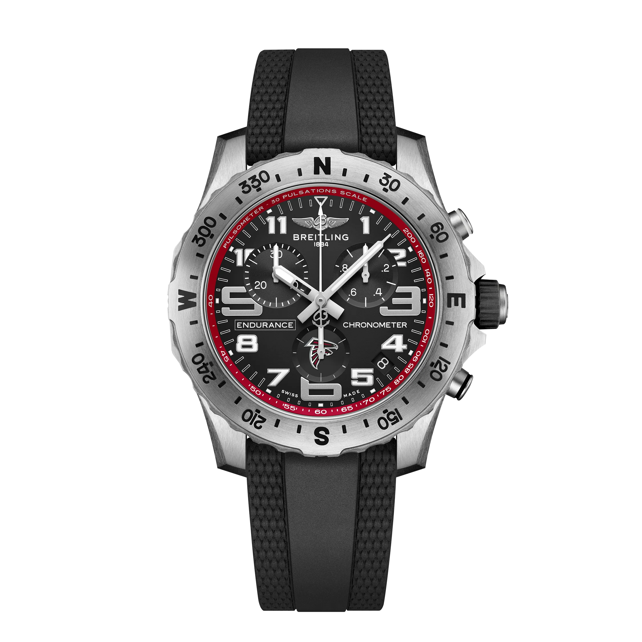 Endurance Pro 44 Atlanta Falcons Edition | 44mm, Titanium, Rubber, Black Dial
