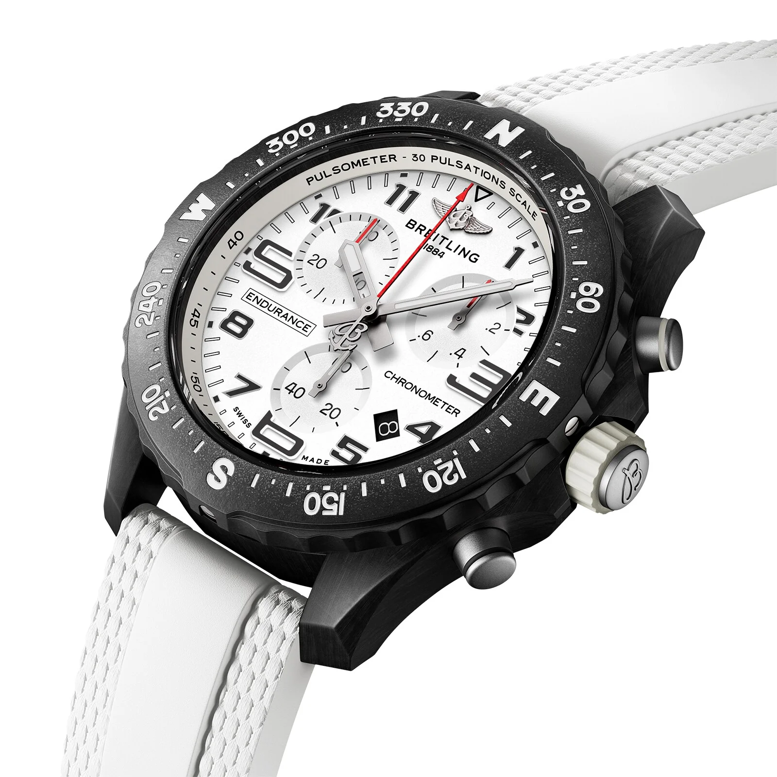 Endurance Pro 38 The Watches Of Switzerland Group Exclusive | 38mm, Breitlight, Rubber, White Dial - Image 3