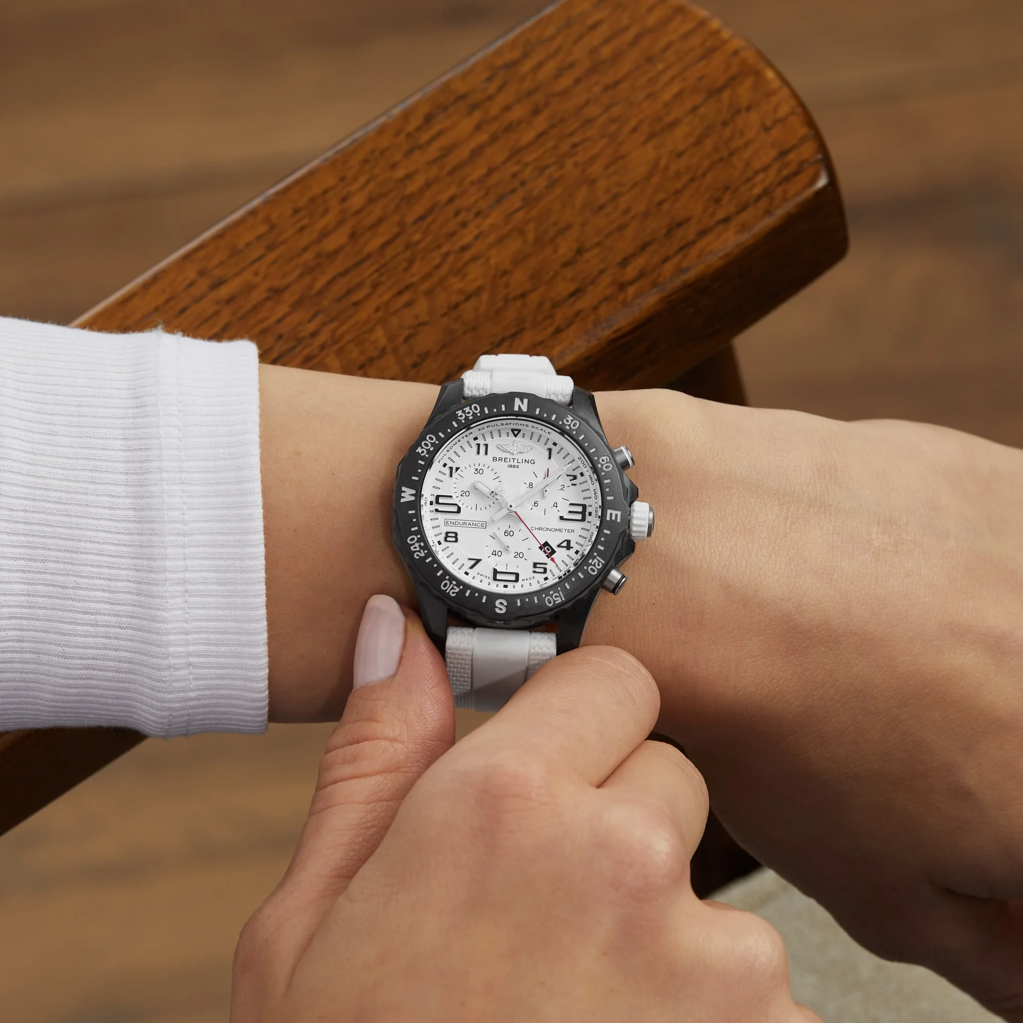 Endurance Pro 38 The Watches Of Switzerland Group Exclusive | 38mm, Breitlight, Rubber, White Dial - Image 6