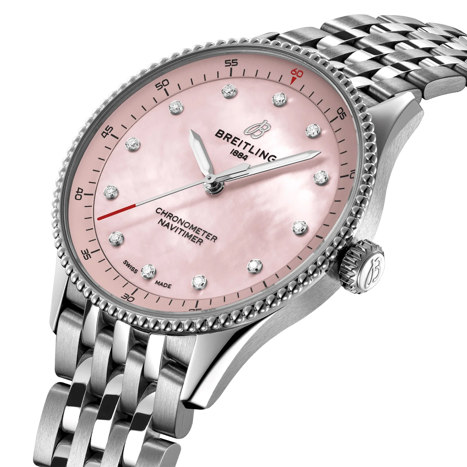Navitimer 32 | 32mm, Steel, Diamond Pink Dial - Image 3