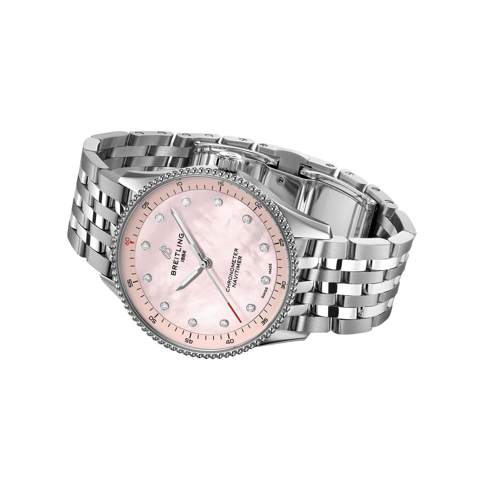 Navitimer 32 | 32mm, Steel, Diamond Pink Dial - Image 4