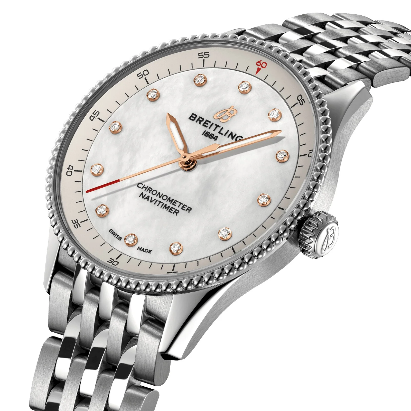 Navitimer 32 | 32mm, Steel, Diamond White Dial - Image 3