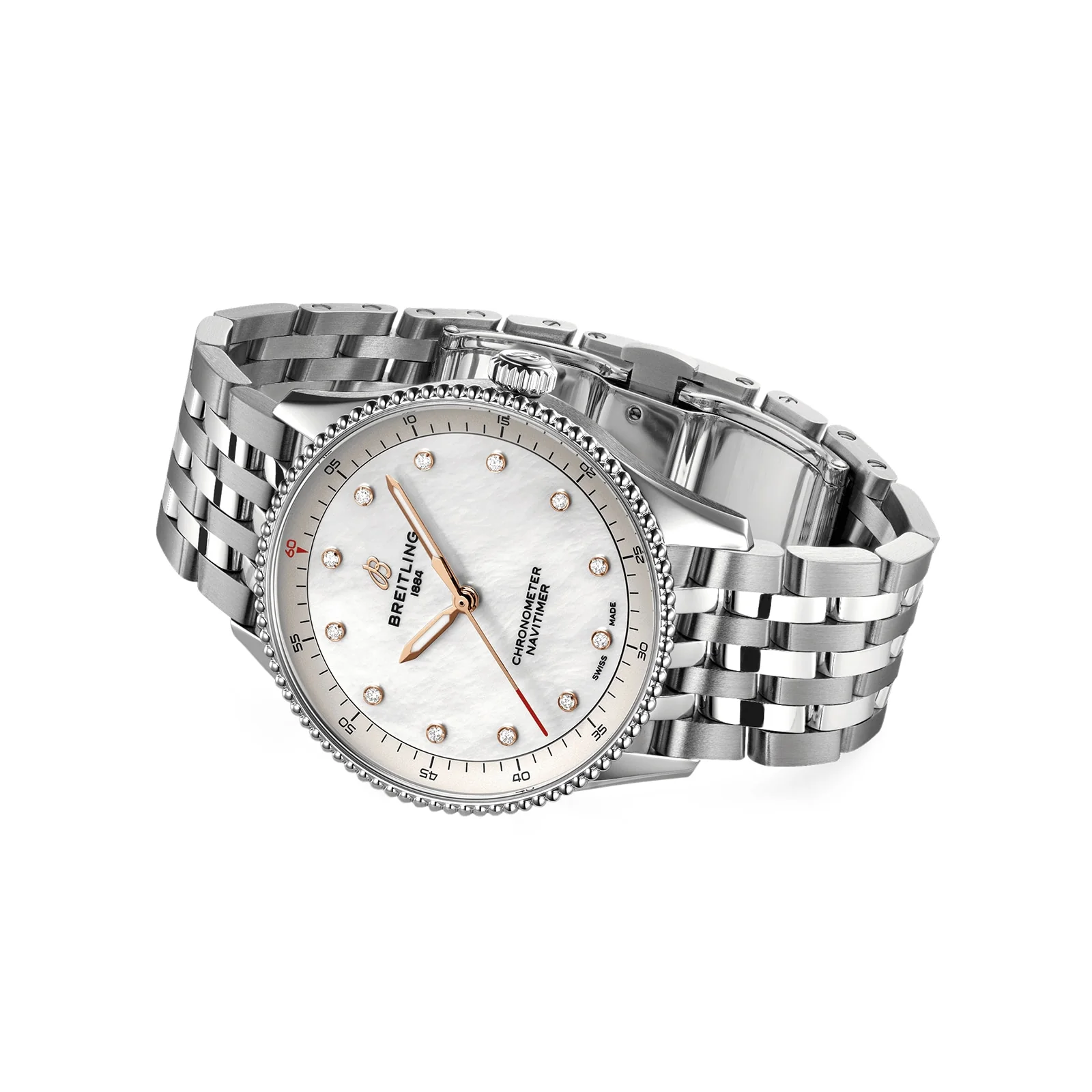 Navitimer 32 | 32mm, Steel, Diamond White Dial - Image 4