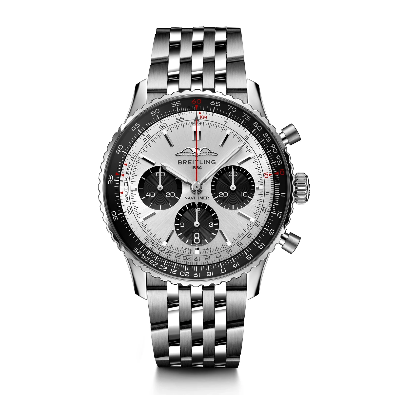 Navitimer B01 Chronograph 43 | 43mm, Steel, Silver Dial