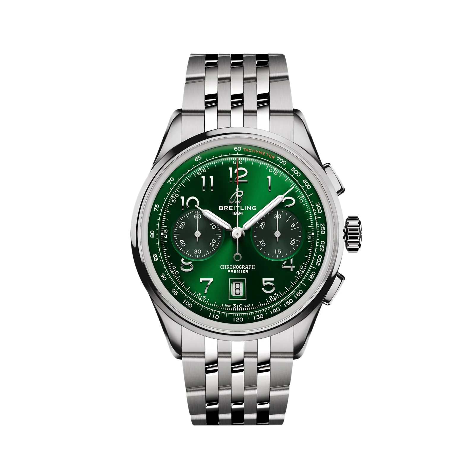 Premier B01 Chronograph 42 | 42mm, Steel, Green Dial