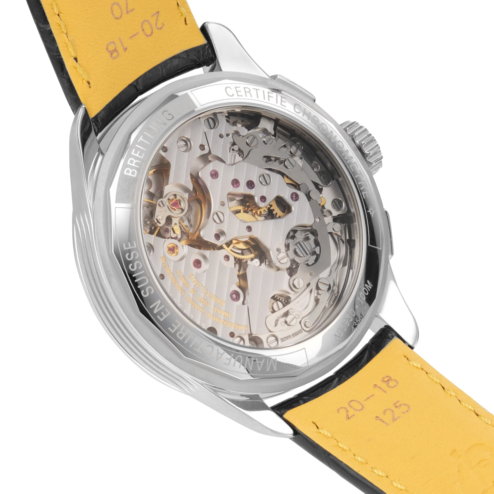 Premier B09 Chronograph 42 | 40mm, Steel, Alligator Leather, Silver Dial - Image 6
