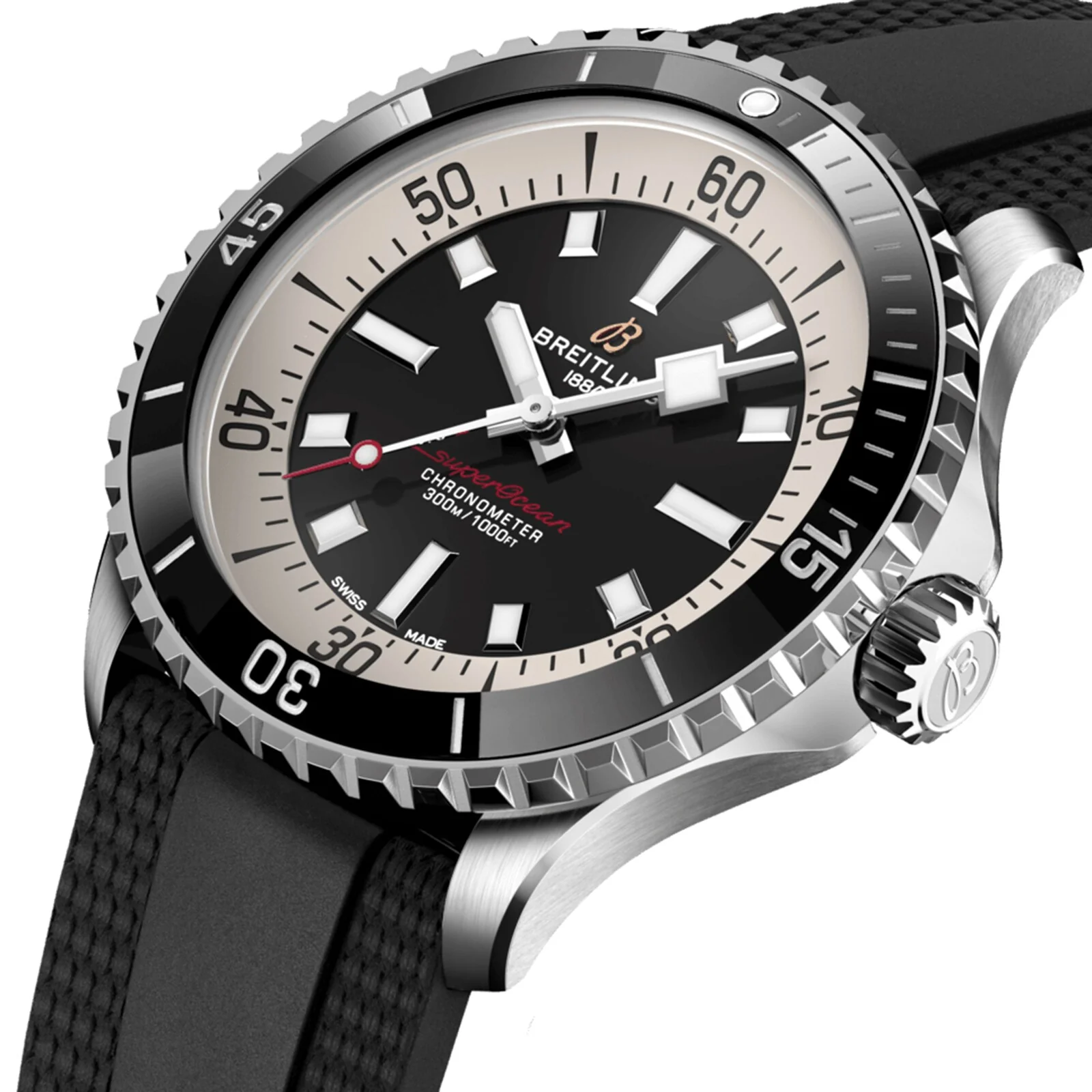 Superocean Automatic 42 | 42mm, Steel, Rubber, Black Dial - Image 3