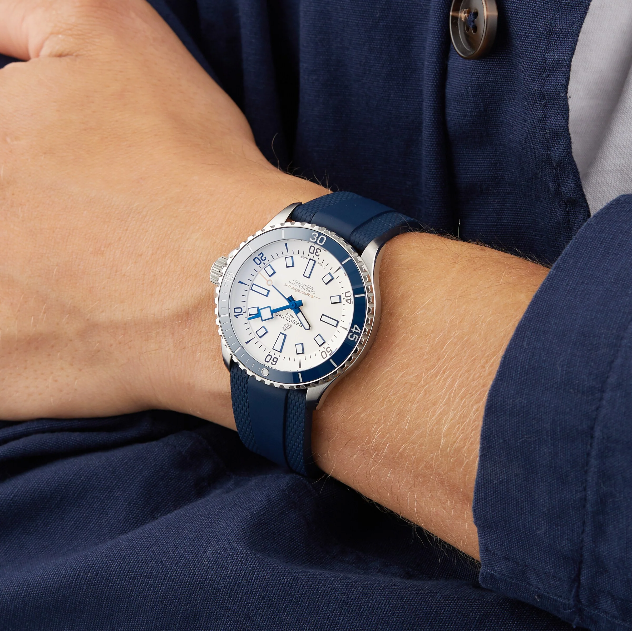 Superocean Automatic 42 | 42mm, Steel, Rubber, Silver Dial - Image 6