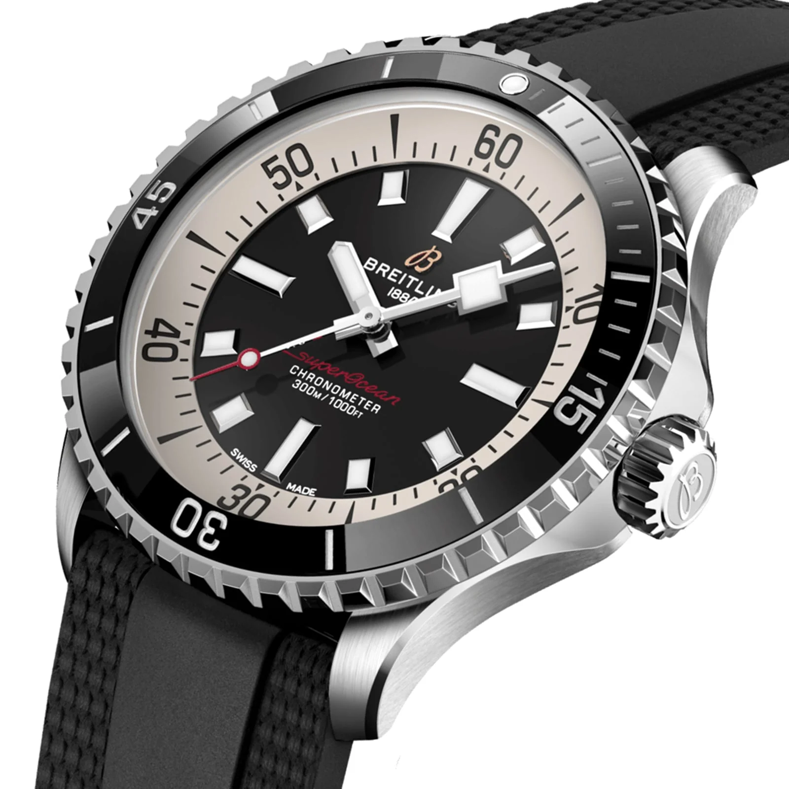 Superocean Automatic 44 | 44mm, Steel, Rubber, Black Dial - Image 3