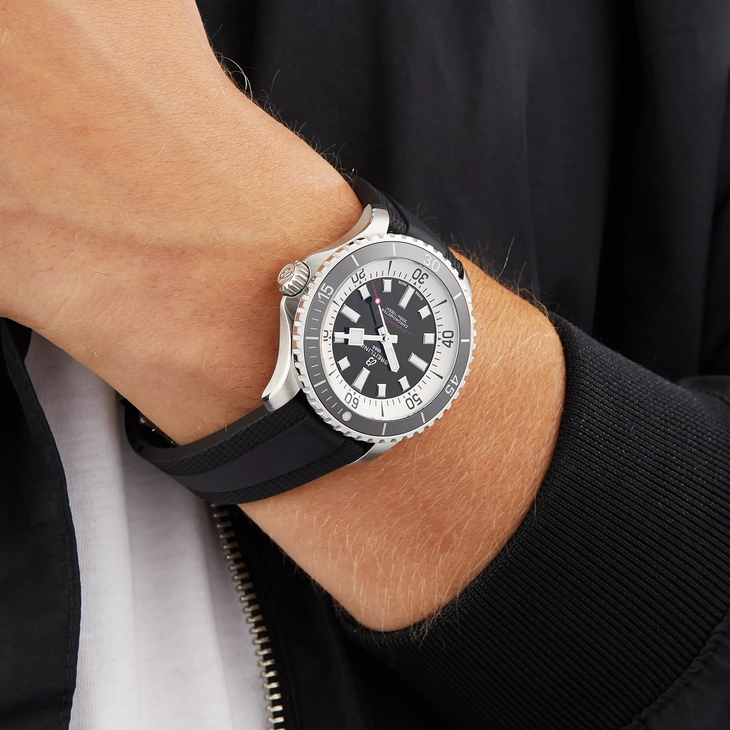 Superocean Automatic 44 | 44mm, Steel, Rubber, Black Dial - Image 6