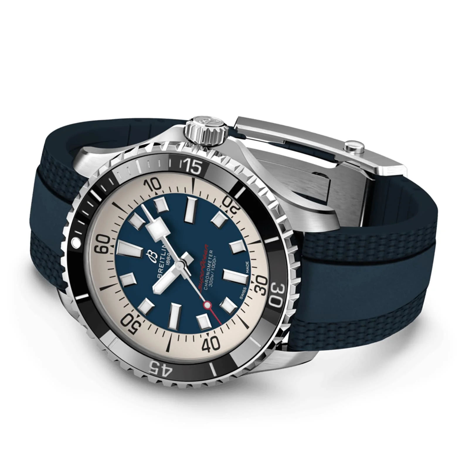 Superocean Automatic 44 | 44mm, Steel, Rubber, Plain Blue Dial - Image 4