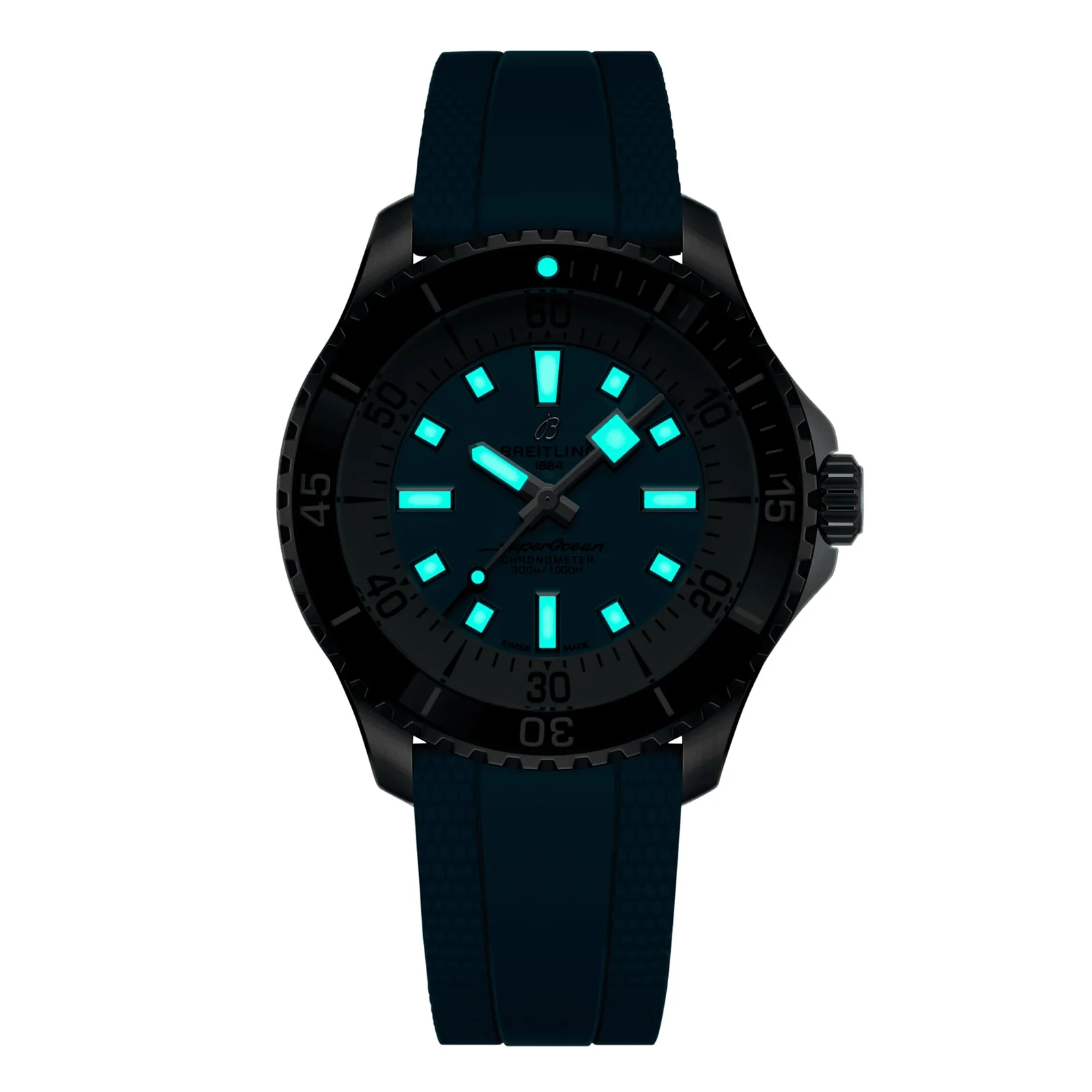Superocean Automatic 44 | 44mm, Steel, Rubber, SECTOR Blue Dial - Image 5