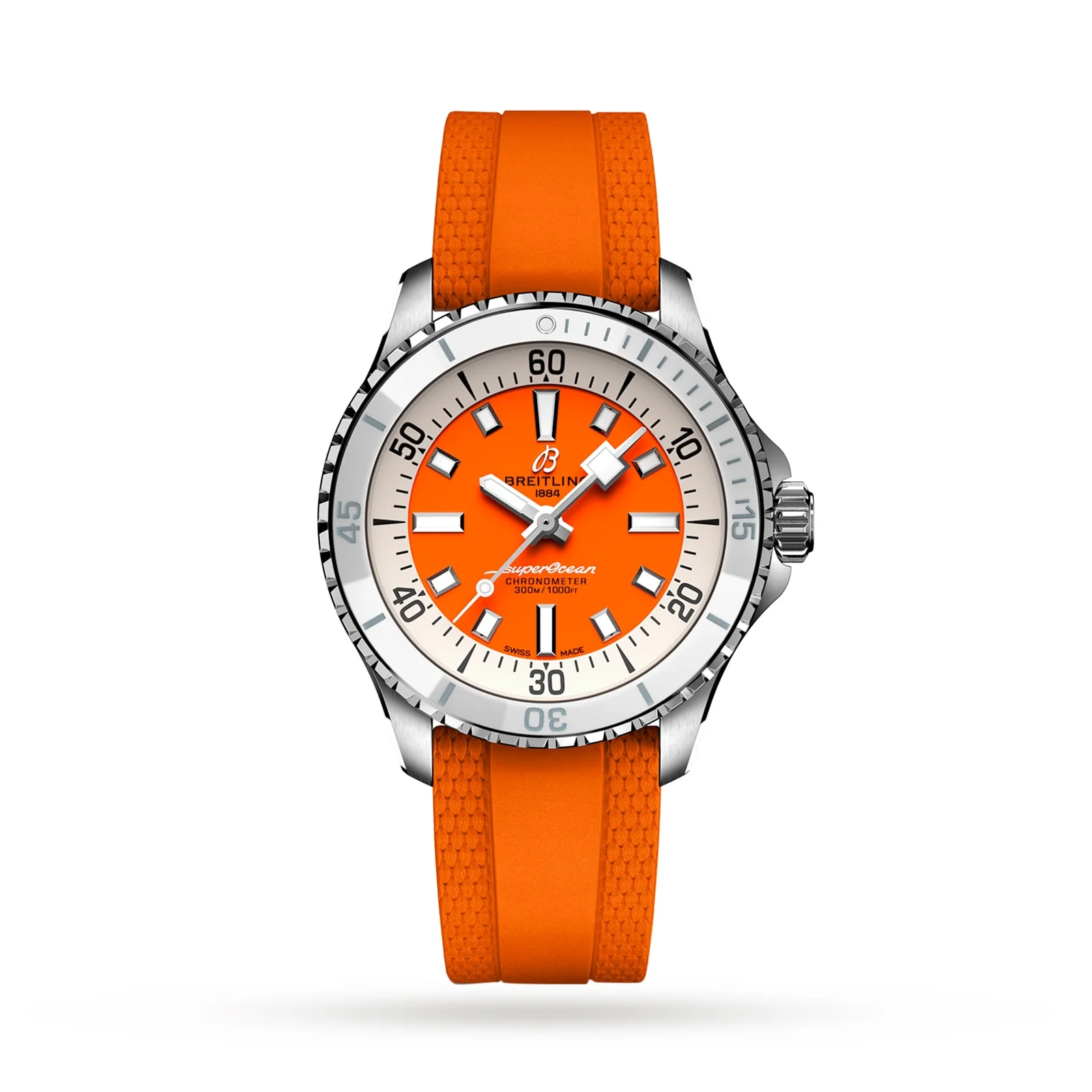 Superocean Automatic 36 | 36mm, Steel, Rubber, Orange Dial